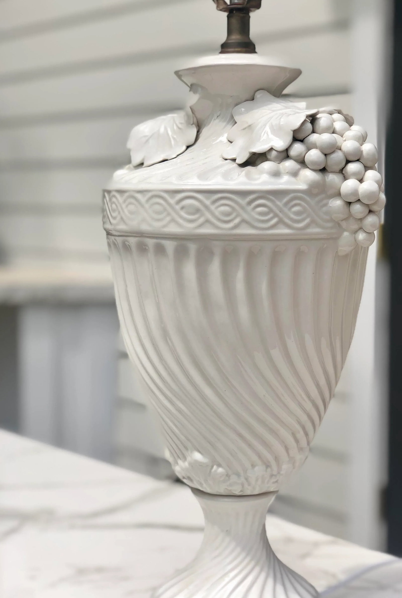 Antique Italian Capodimonte Style Vase Lamp - 4