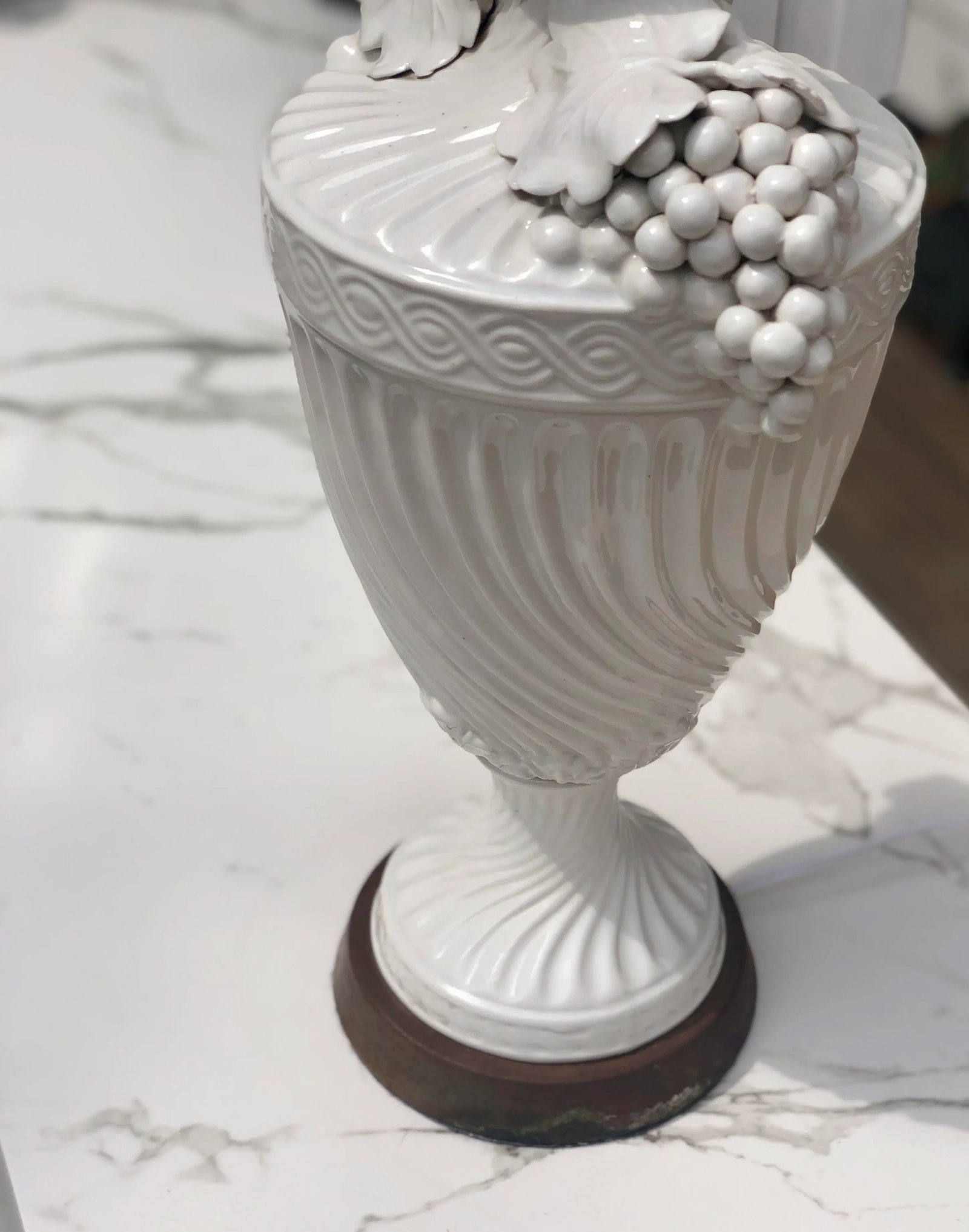 Antique Italian Capodimonte Style Vase Lamp - 7