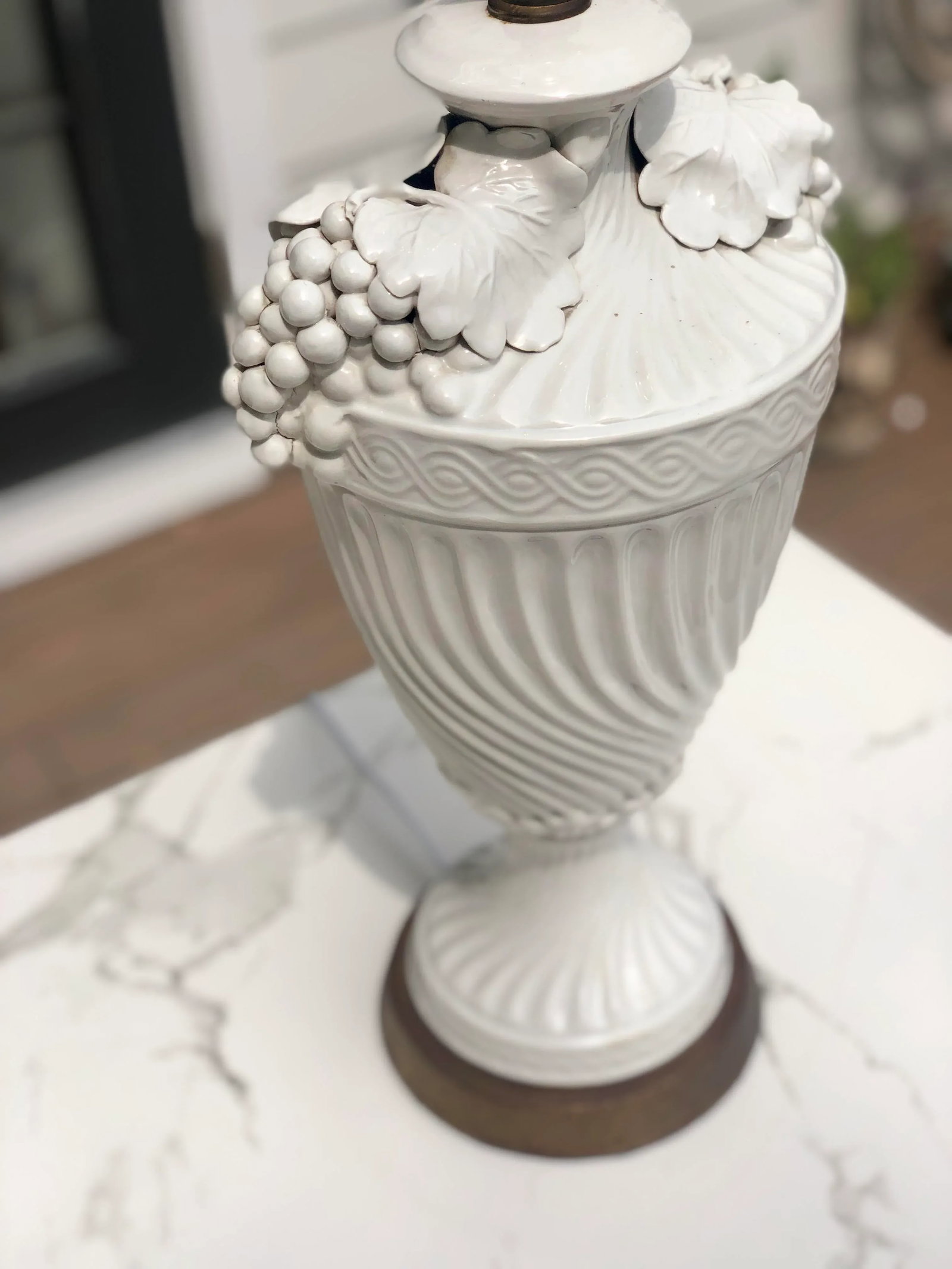 Antique Italian Capodimonte Style Vase Lamp - 9