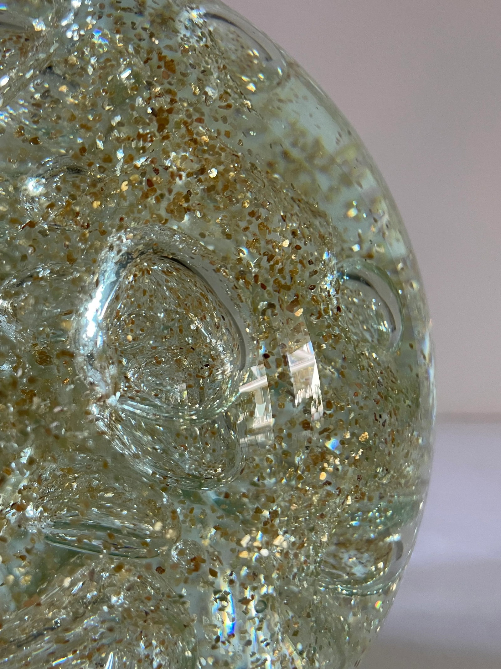 Large Vintage Art Glass Sphere Paper Weight - 7