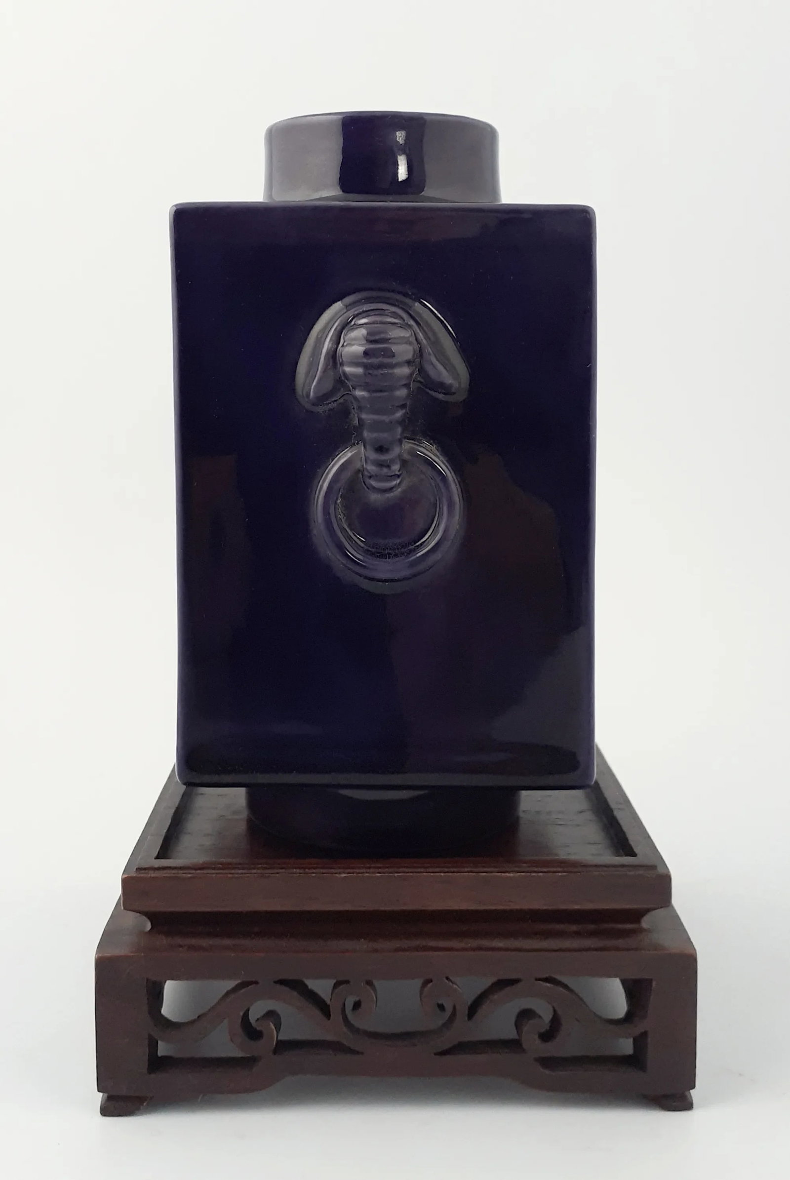 Chinese Porcelain Purple Elphant Head Cong - 3