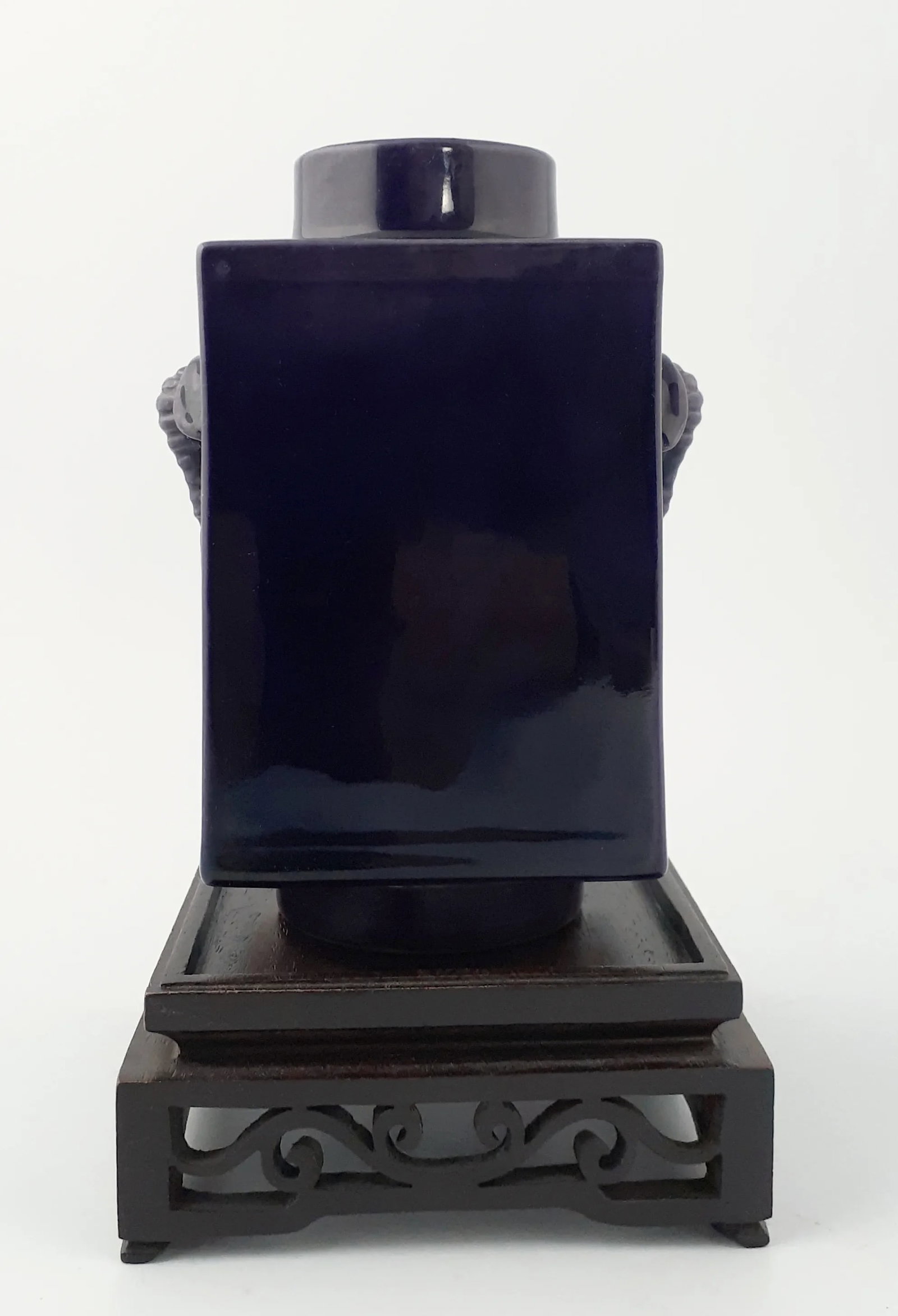 Chinese Porcelain Purple Elphant Head Cong - 4