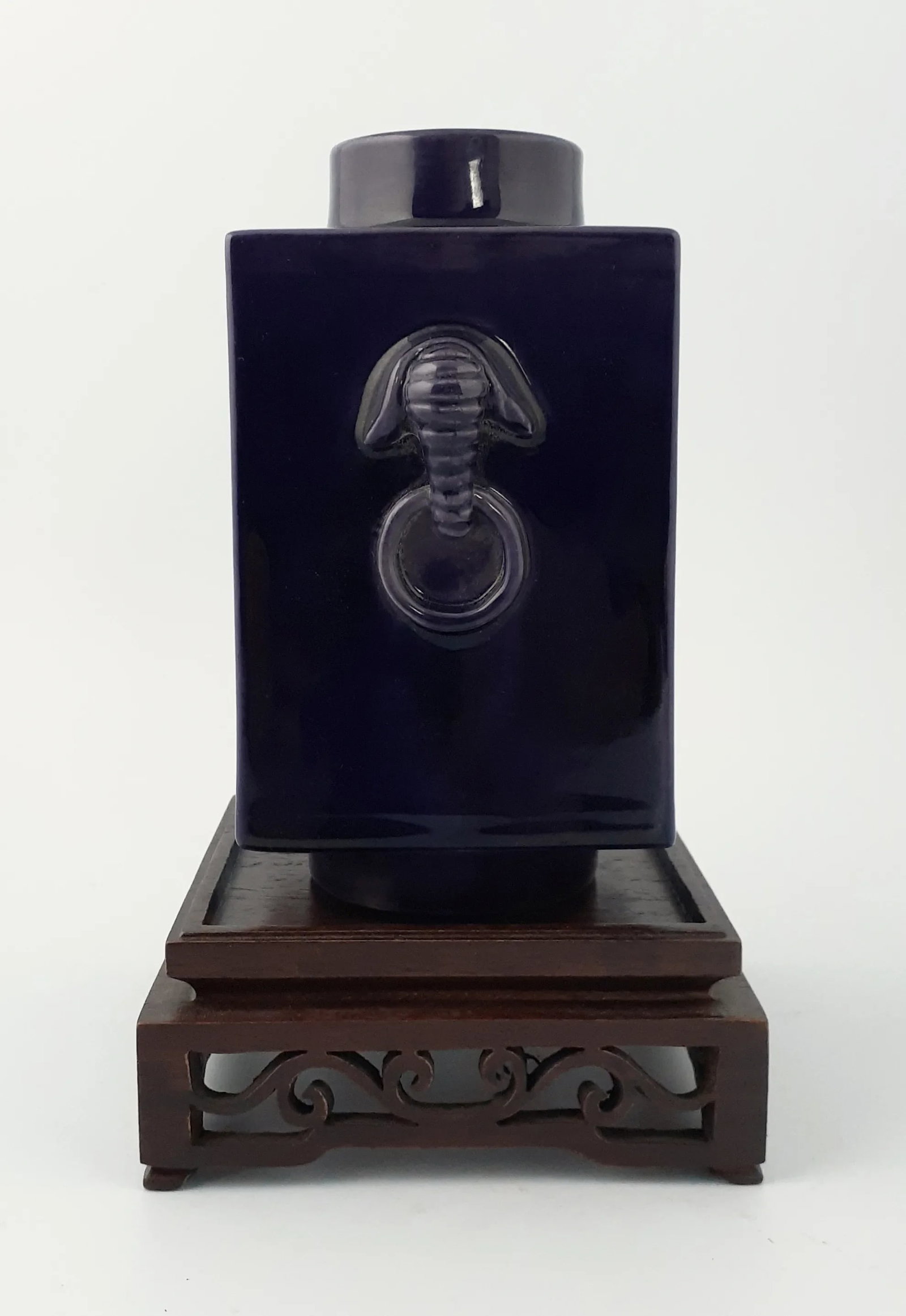 Chinese Porcelain Purple Elphant Head Cong - 5