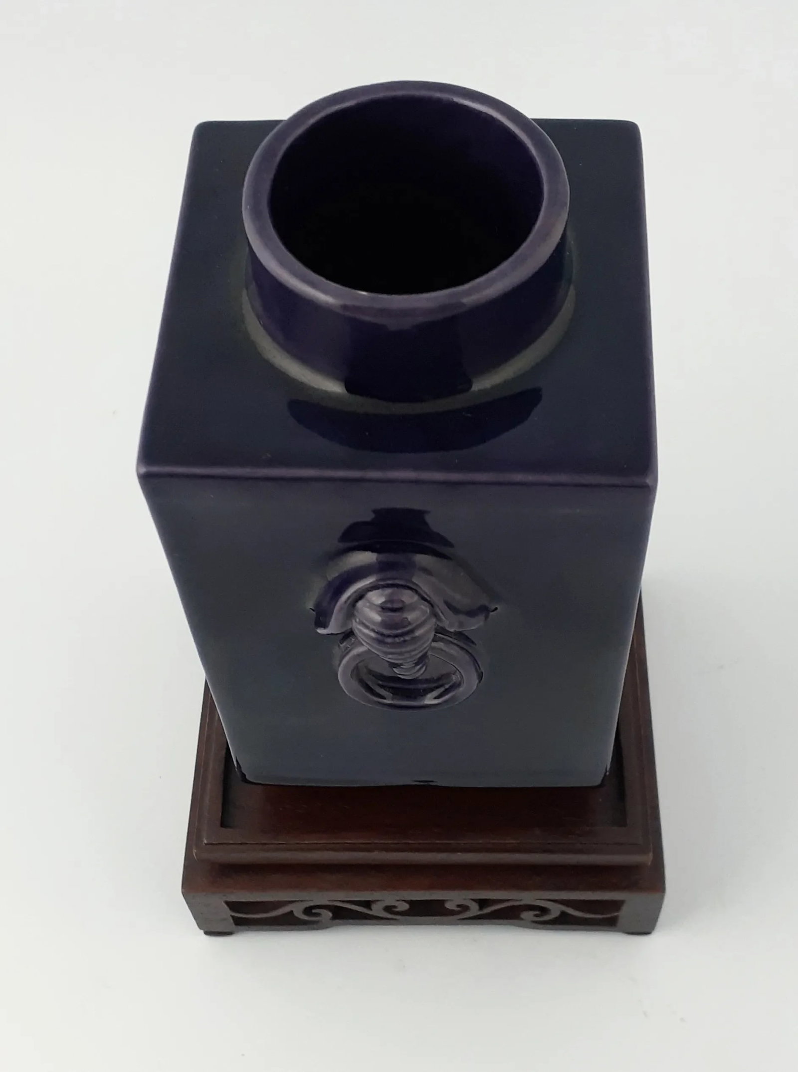Chinese Porcelain Purple Elphant Head Cong - 6