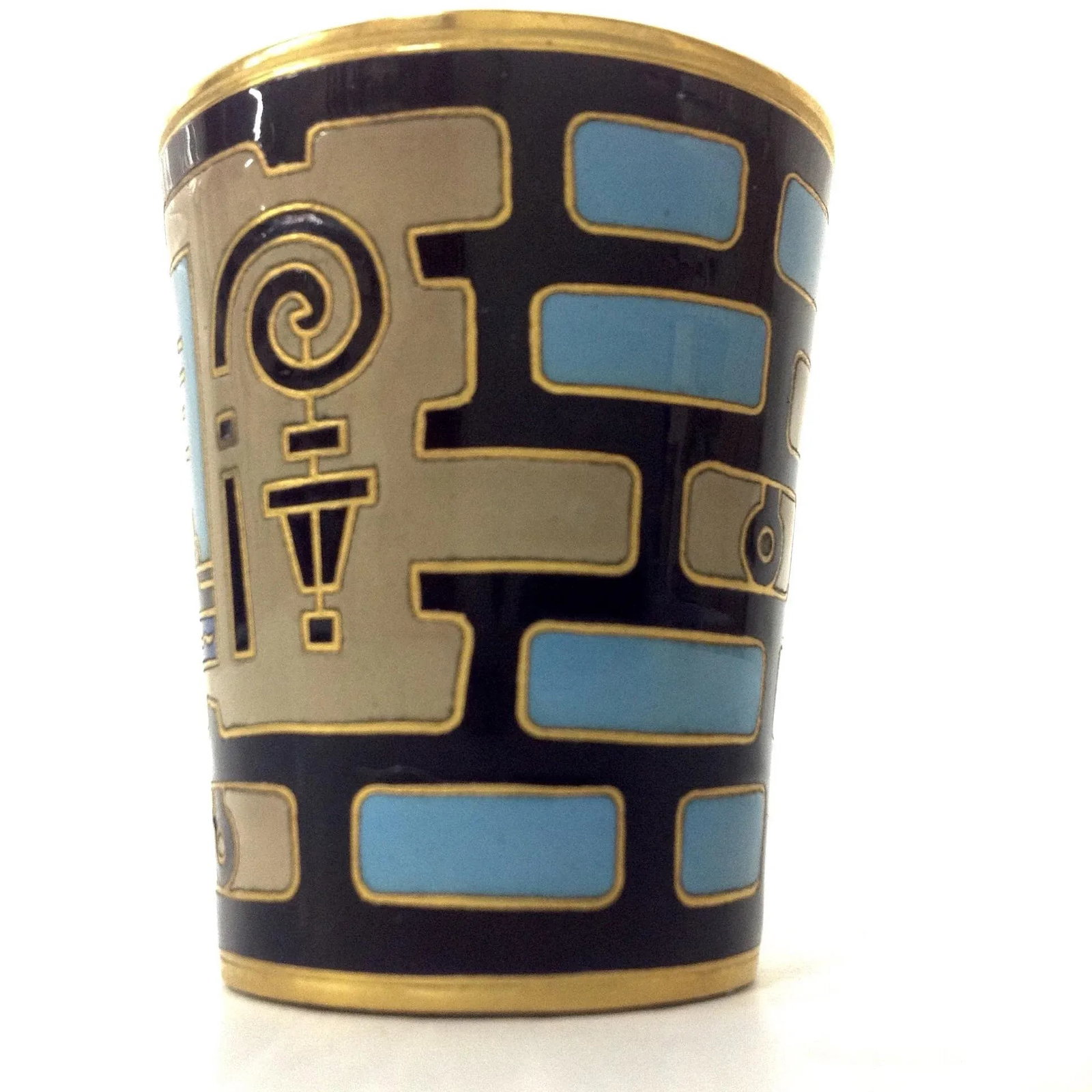 Russian Enameled Gold Vodka Cup - 3