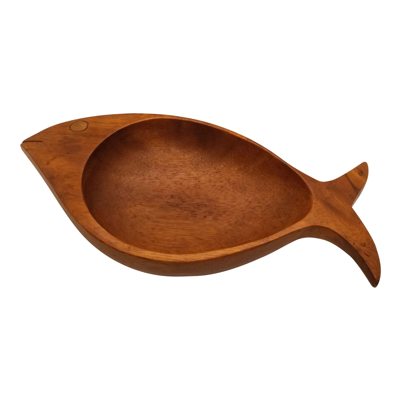 Vintage Kamani Monkeypod Fish Shaped Dish: Vintage Kamani/Monkeypod Fish Shaped Dish is excellent for the family game night...ready for party fare! Condition: Alterations: Original Condition Unaltered Imperfections: Some Imperfections