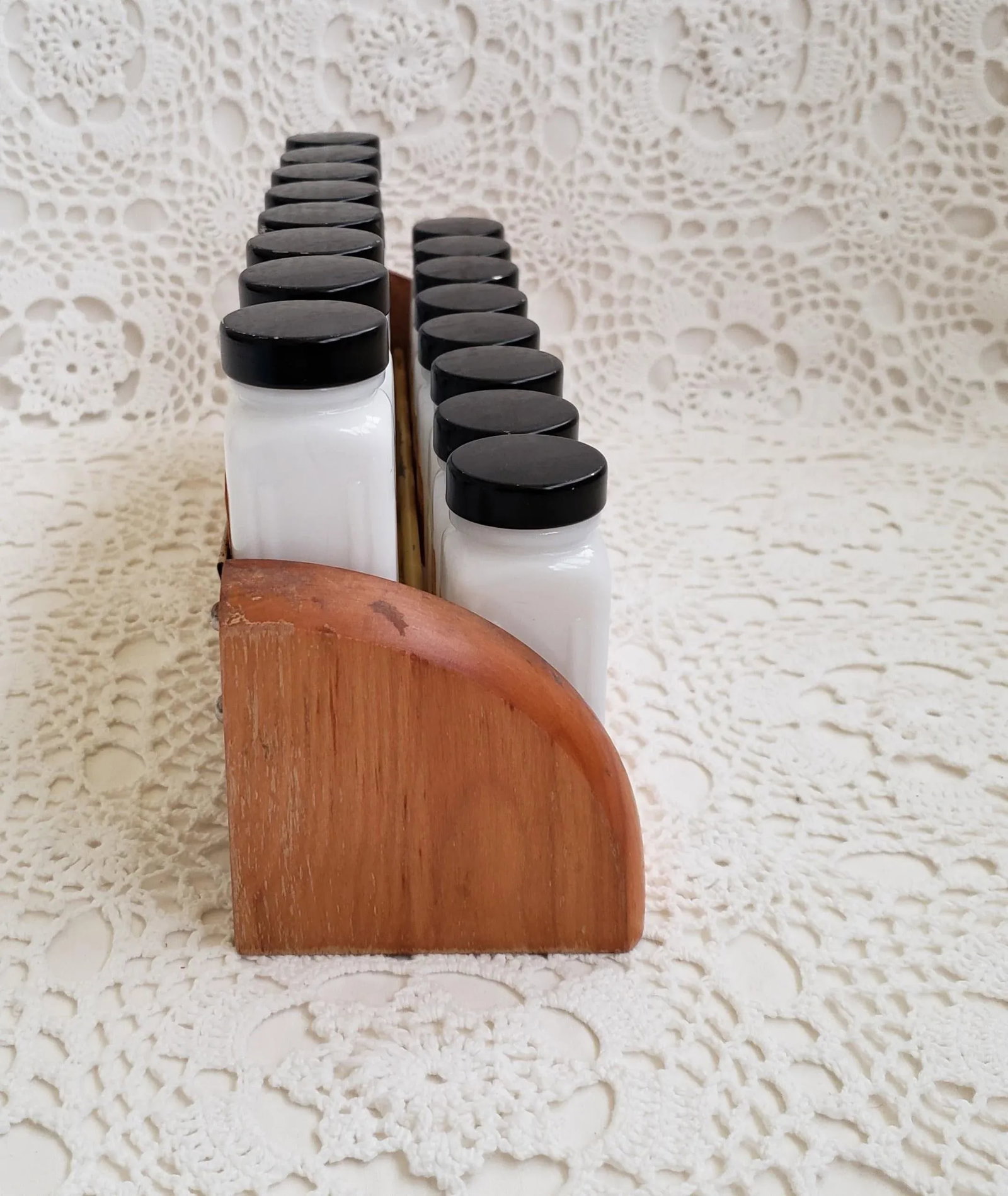 1940s Black and White Griffith's Laboratories Spice Rack - Set of 17 - 9