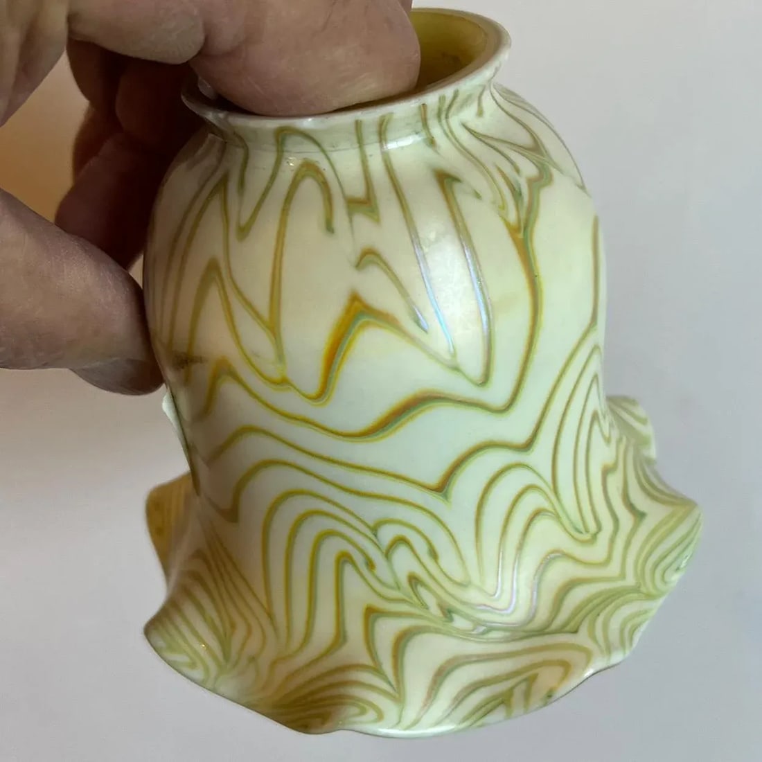 American Steuben Carder Period Art Glass Gold Lamp Shade - 5