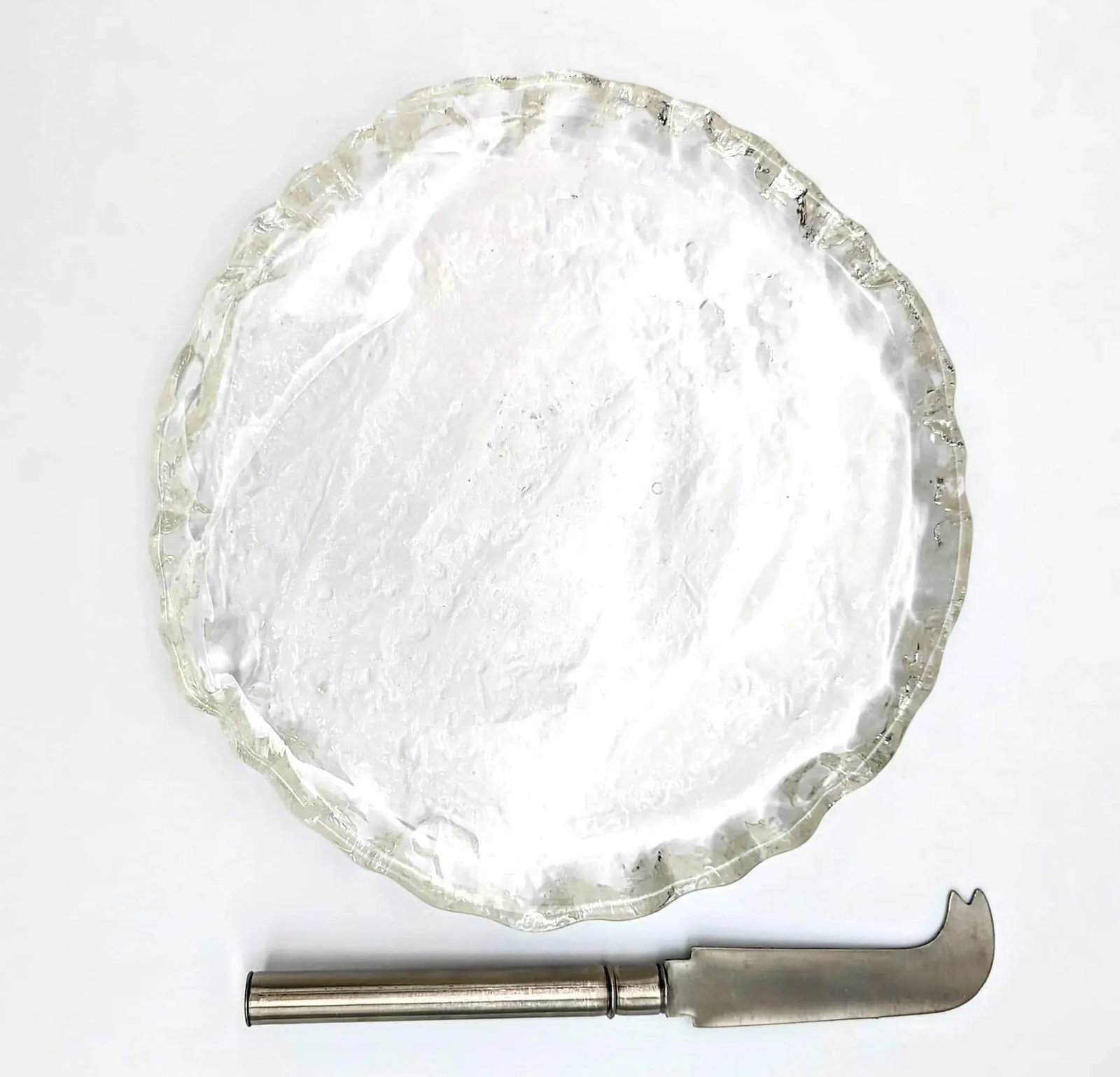 1950s Swedish Glass Cheese Platter - 6