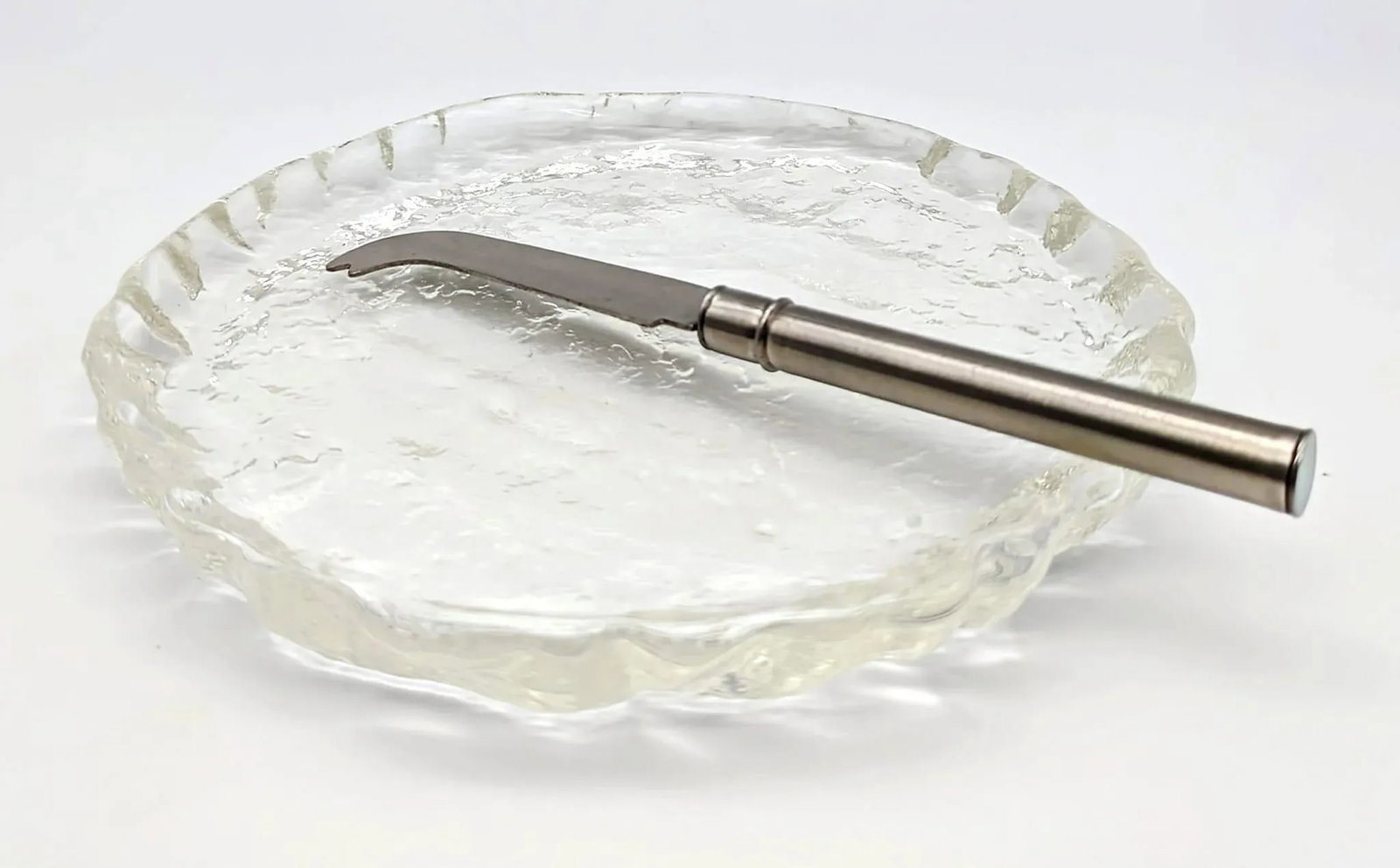1950s Swedish Glass Cheese Platter - 7