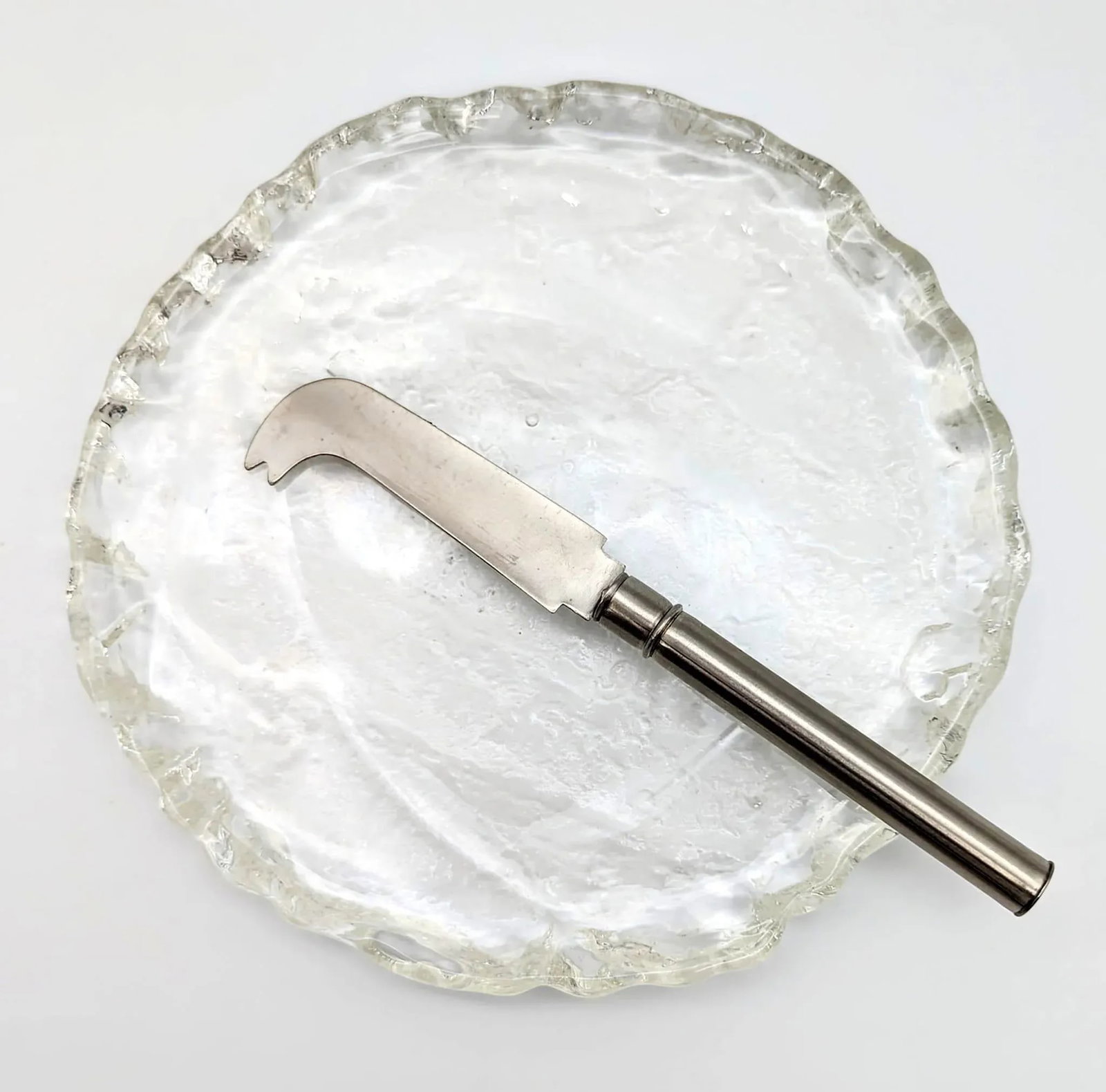 1950s Swedish Glass Cheese Platter - 9