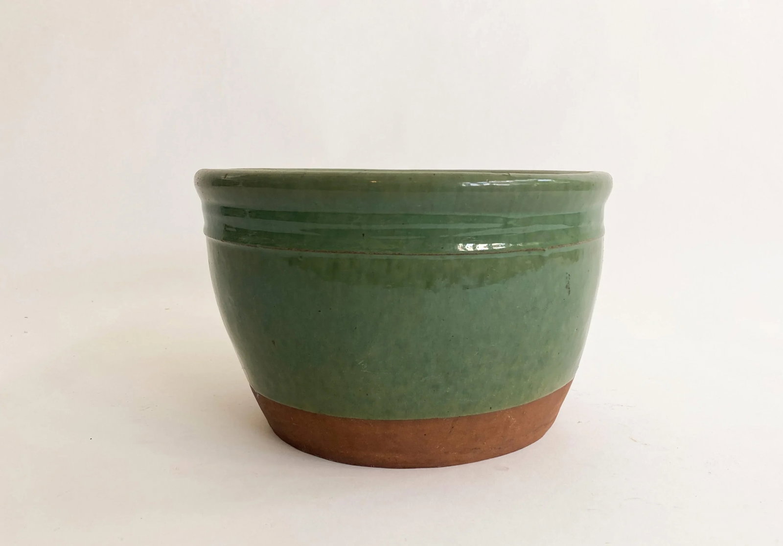 1930s Vintage Celadon-Glazed Terracotta Planter/Vase - 10