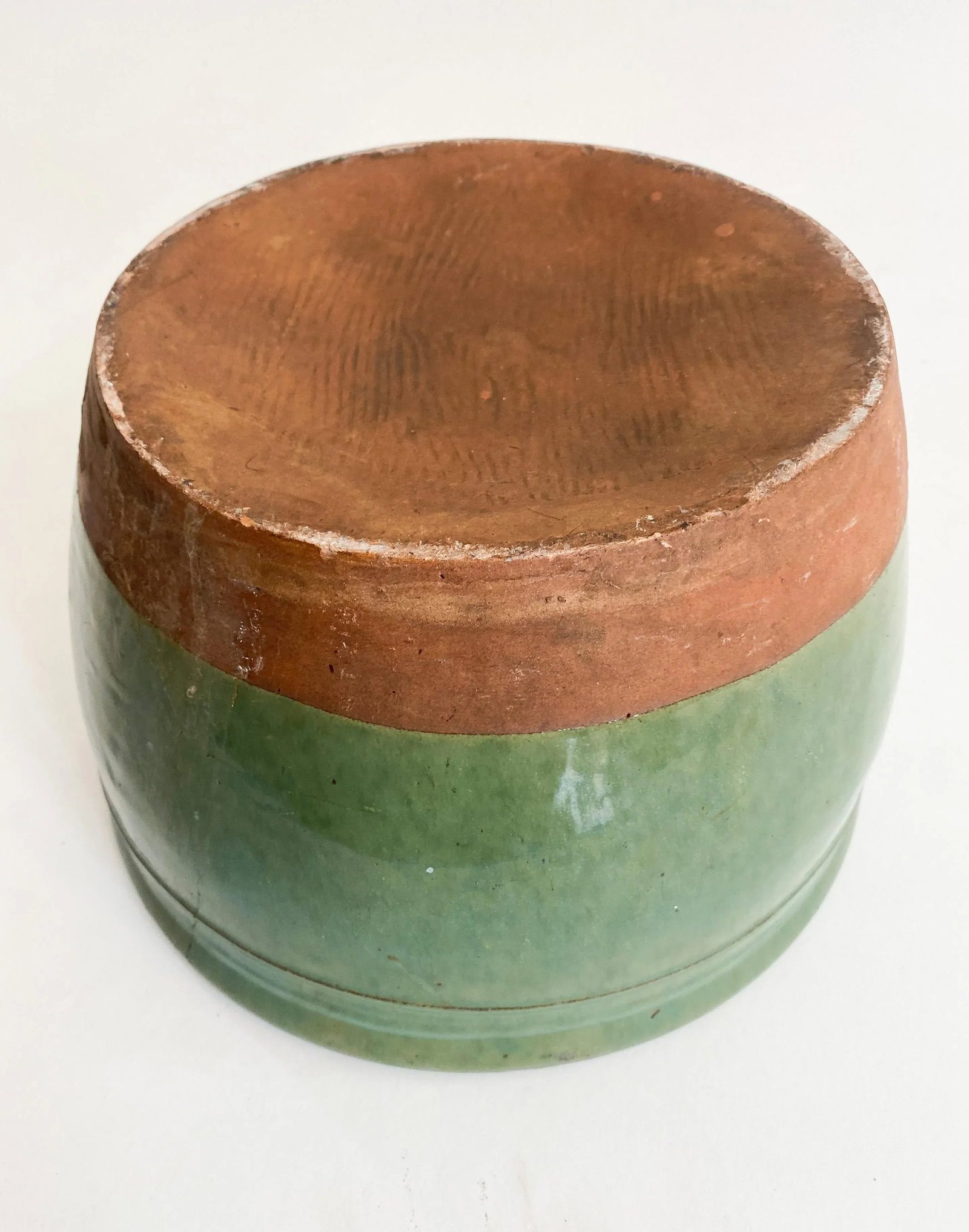1930s Vintage Celadon-Glazed Terracotta Planter/Vase - 7