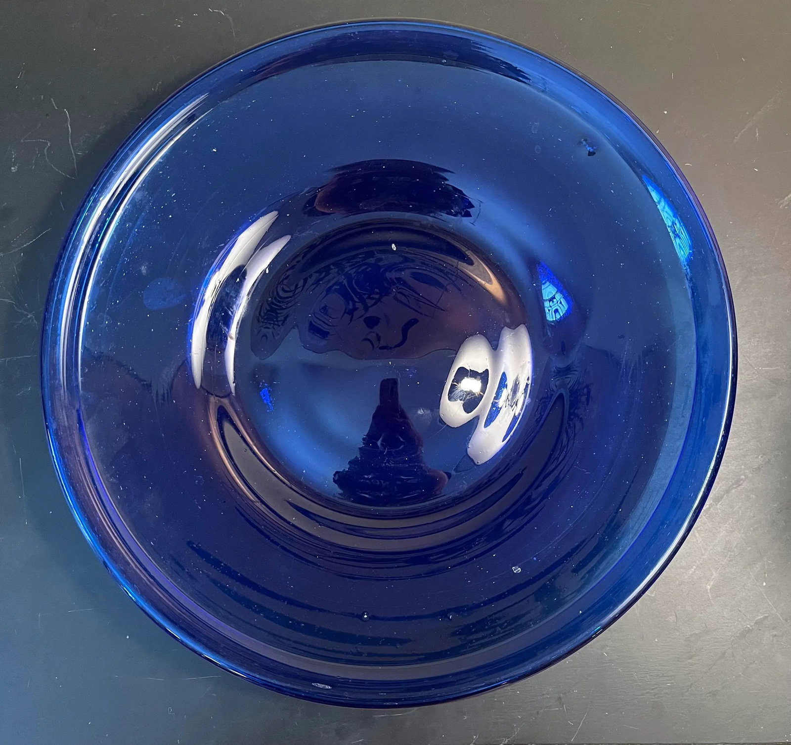Cobalt Blue Glass Serving Dishes- Set of 2 Vintage - 2