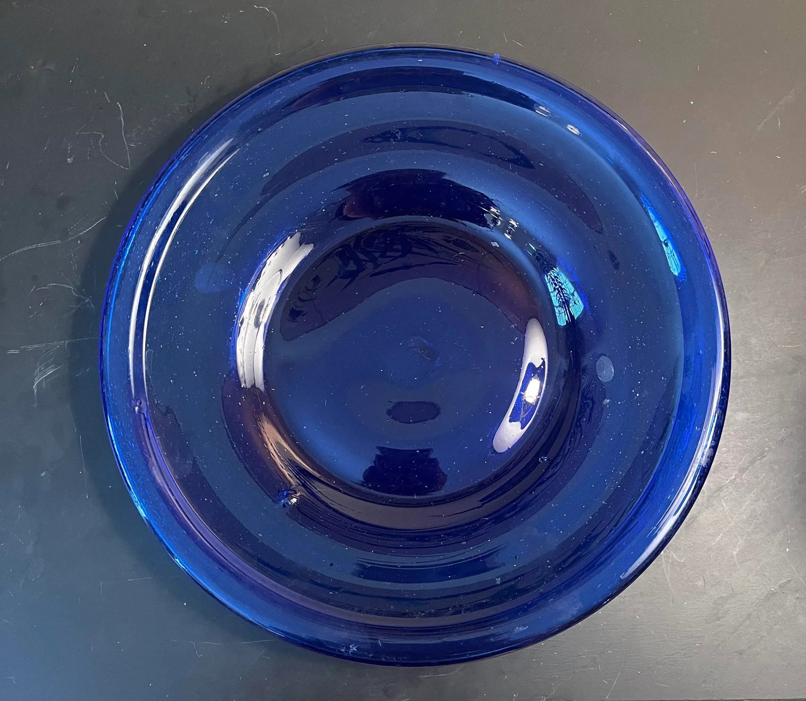 Cobalt Blue Glass Serving Dishes- Set of 2 Vintage - 5