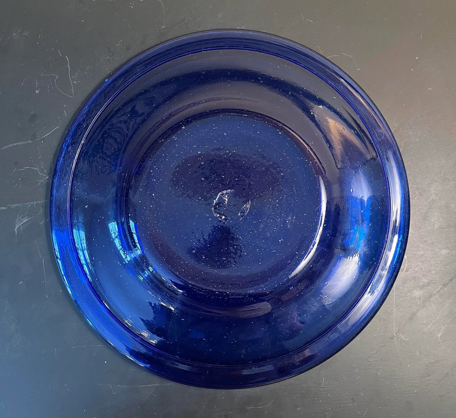 Cobalt Blue Glass Serving Dishes- Set of 2 Vintage - 6