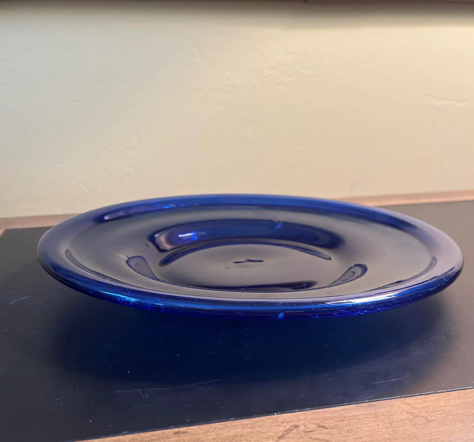 Cobalt Blue Glass Serving Dishes- Set of 2 Vintage - 7