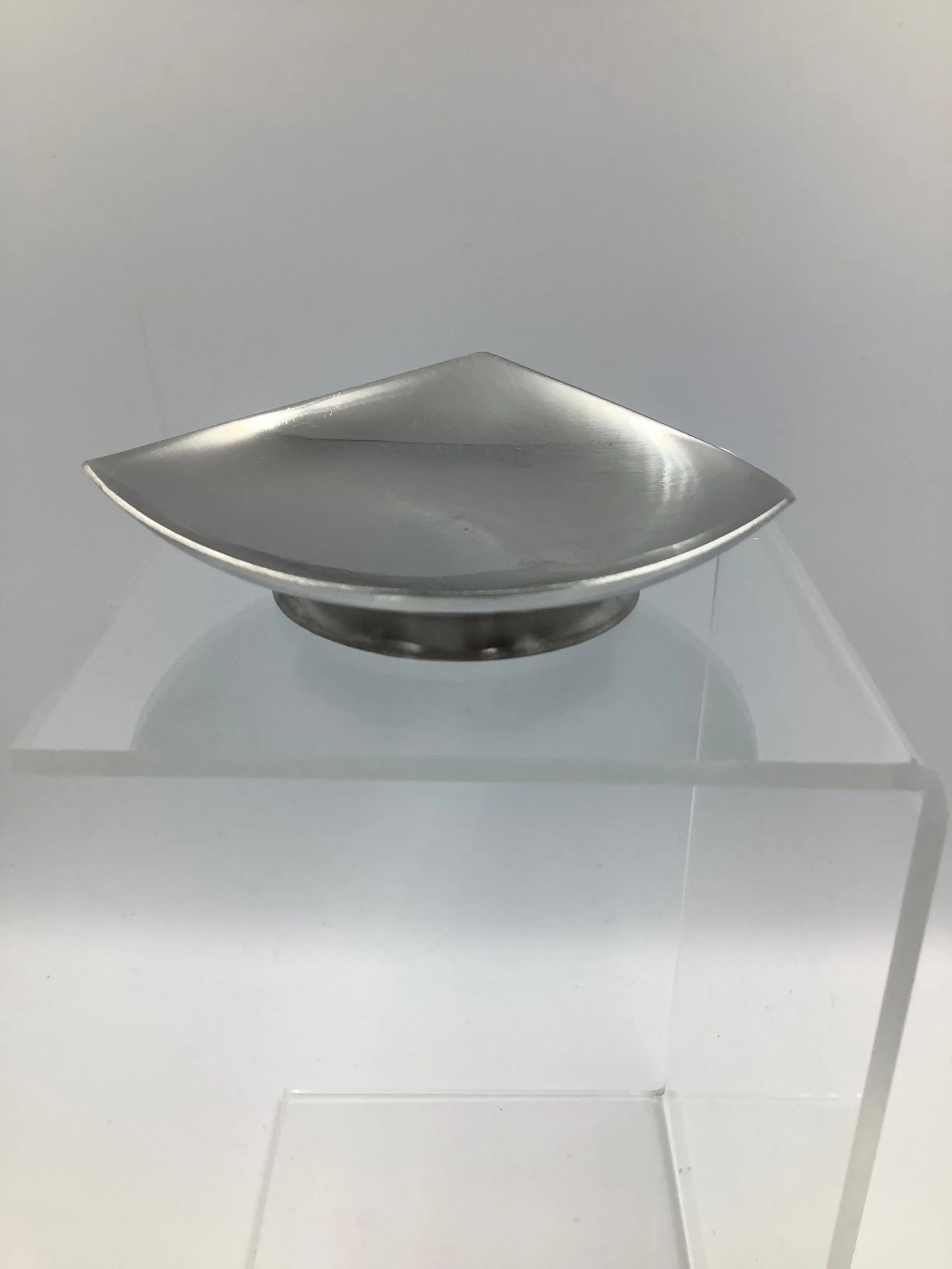 Mid Century Danish Stainless Triangle Footed Butter Pats Bowls - Set of 8 - 3