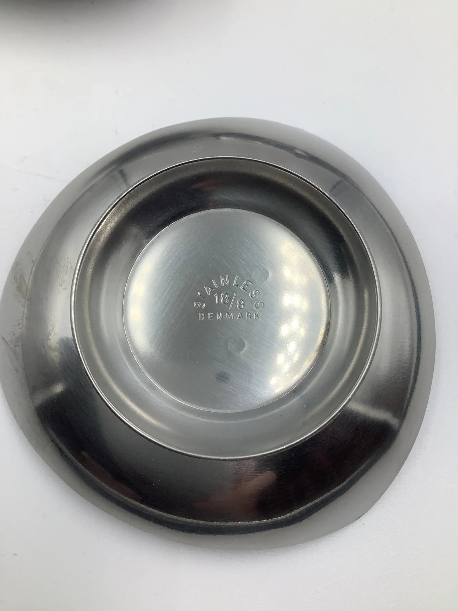 Mid Century Danish Stainless Triangle Footed Butter Pats Bowls - Set of 8 - 4