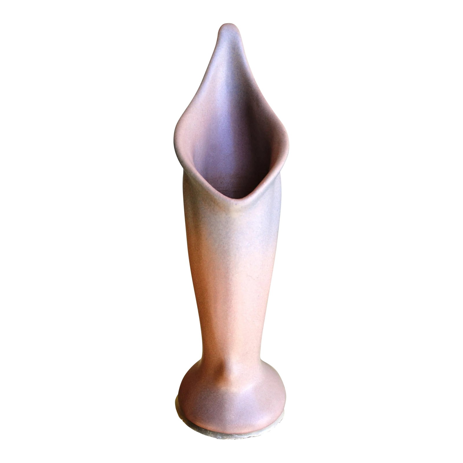 Van Briggle "Jack in Pulpit" Dusty Rose Ceramic Vase: Van Briggle pottery of Colorado Springs, CO. This vase is named "Jack in the Pulpit" it is glazed with the dusty rose. The glaze is described as: "Introduced in 1988, and no longer in production.