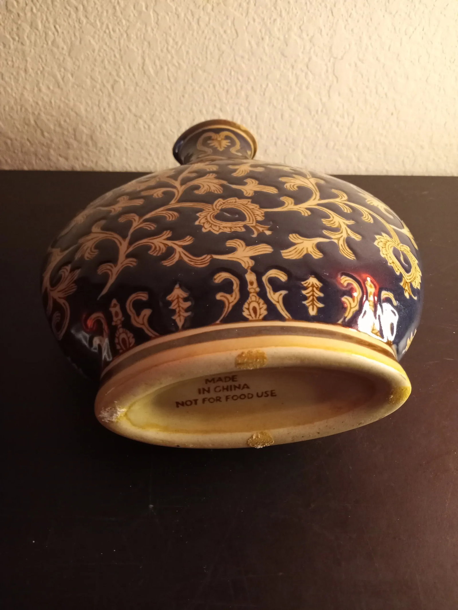 1960s Cobalt Blue Moon Flask Vase - 3
