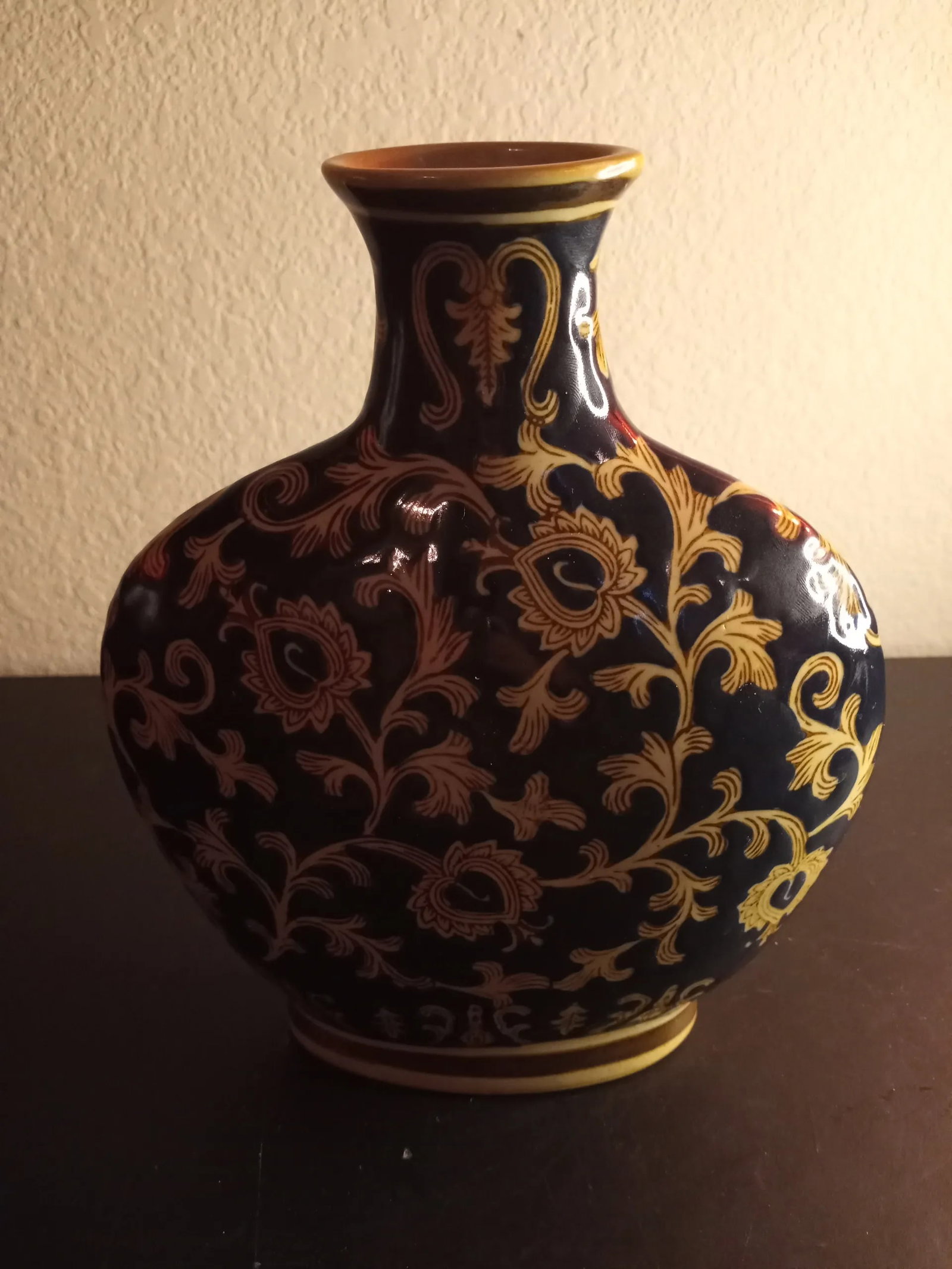 1960s Cobalt Blue Moon Flask Vase - 4