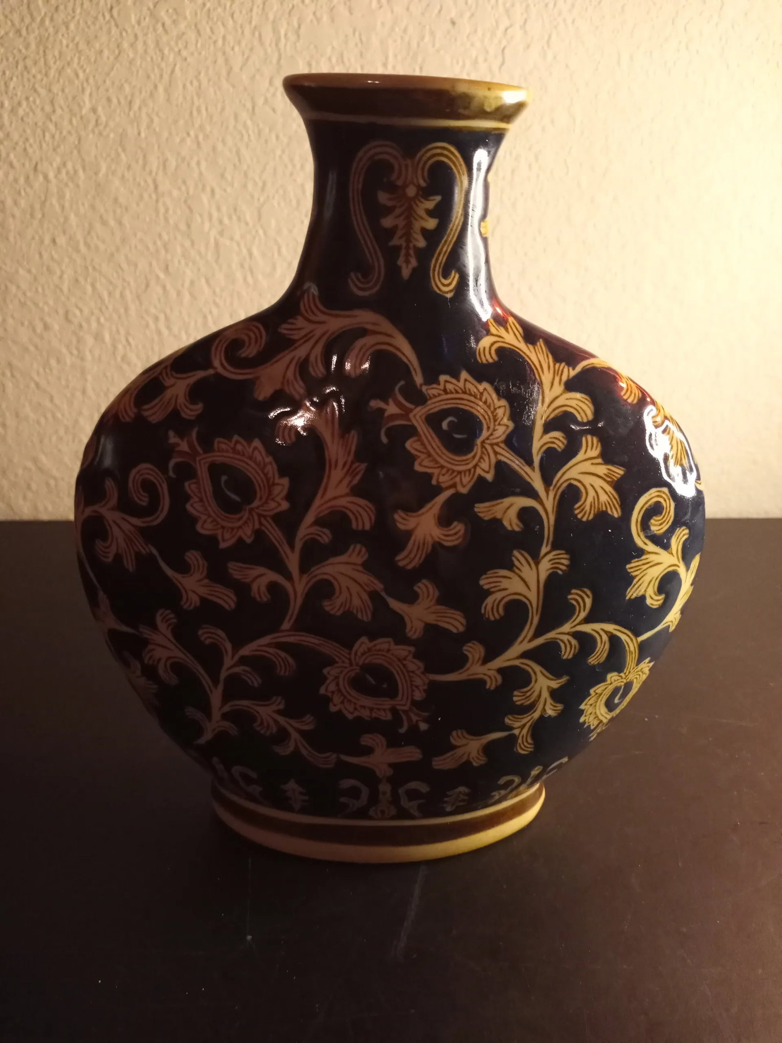 1960s Cobalt Blue Moon Flask Vase - 5
