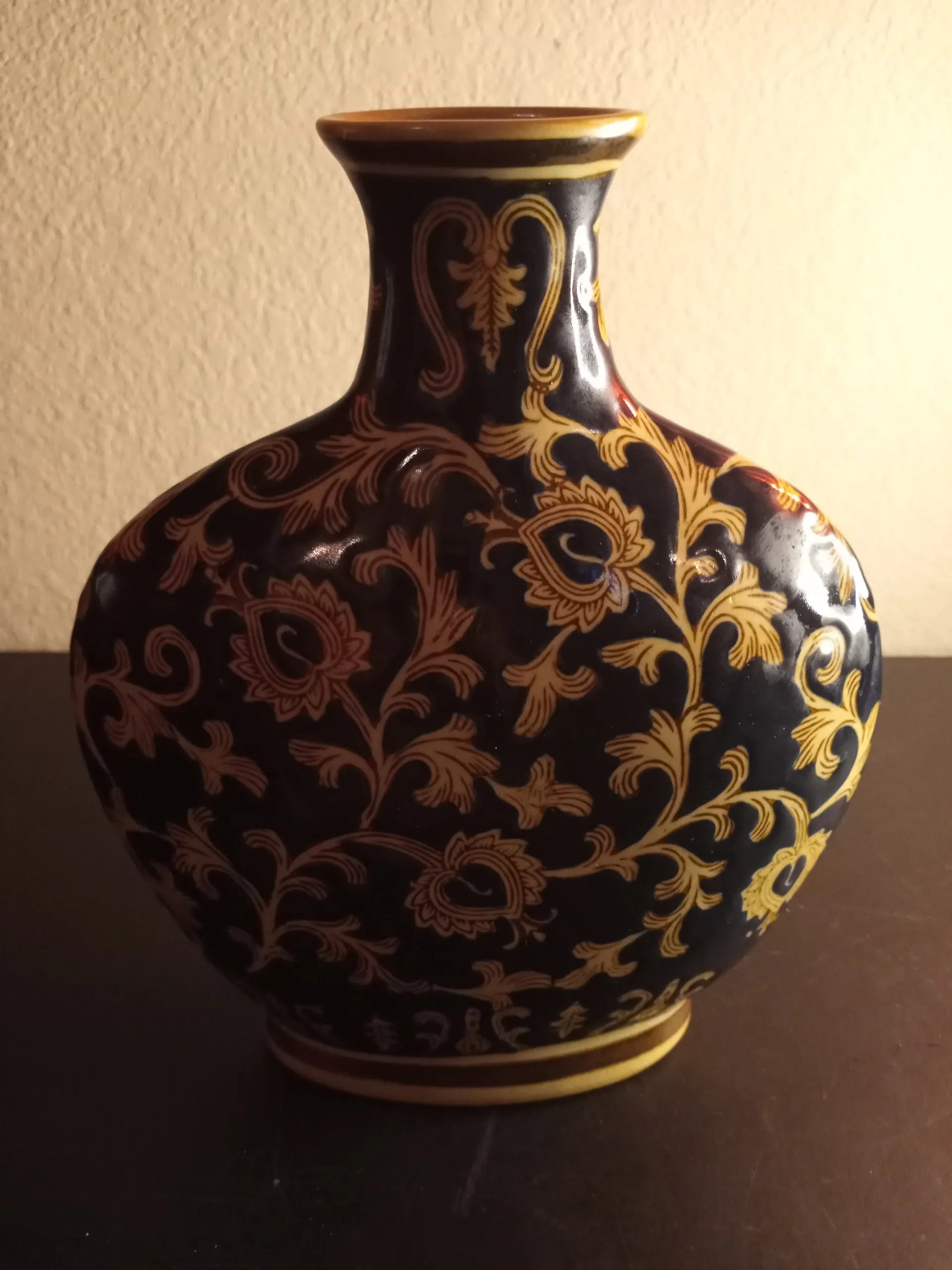 1960s Cobalt Blue Moon Flask Vase - 6