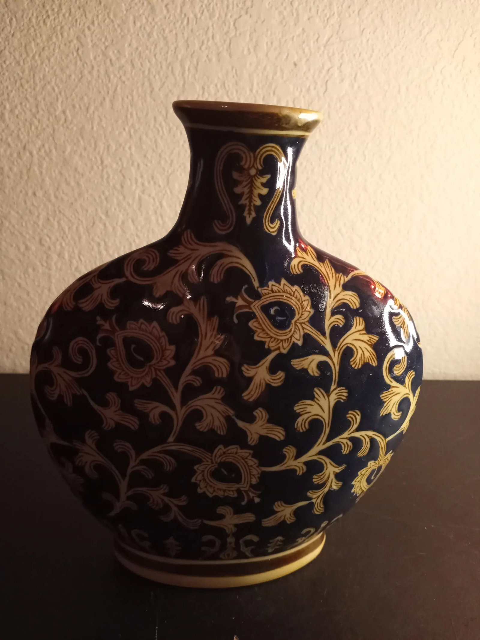 1960s Cobalt Blue Moon Flask Vase - 7