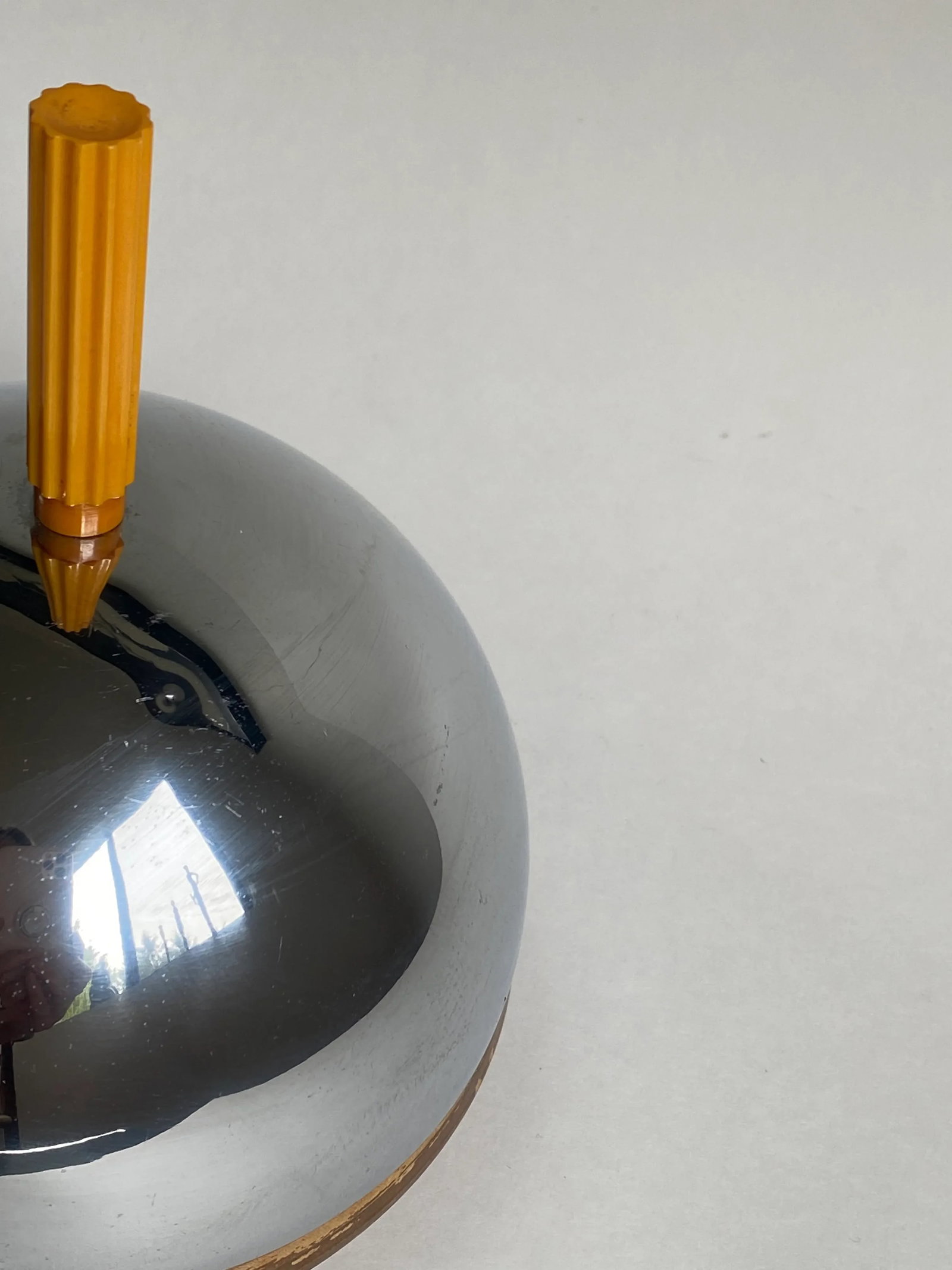 1920s Art Deco Revere Stainless Steel & Wood Cheese Dome With Bakelite Handle - 6