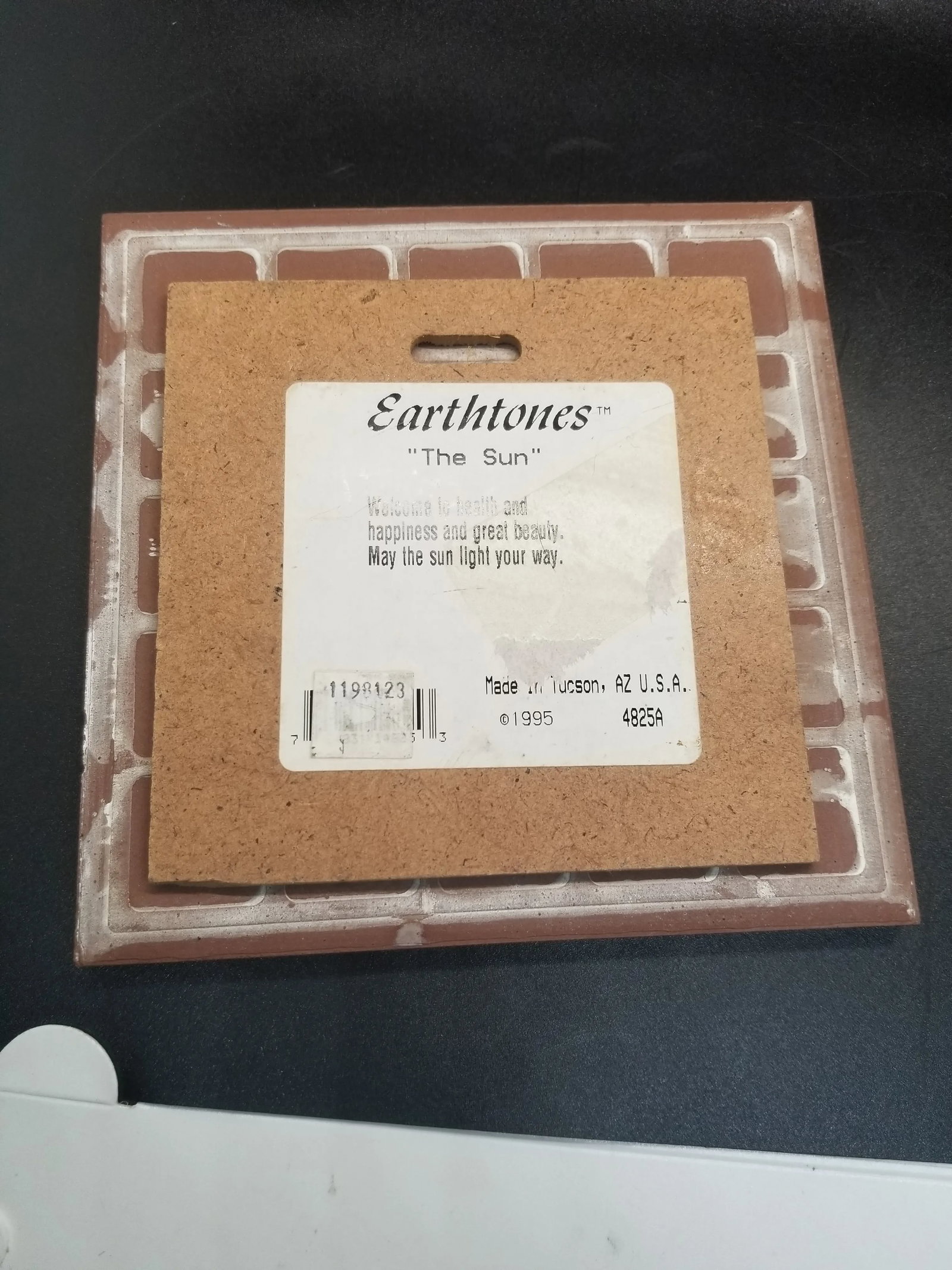 Vintage 1990s Arizona Earthtones Sun Tile Wall Decor - 2