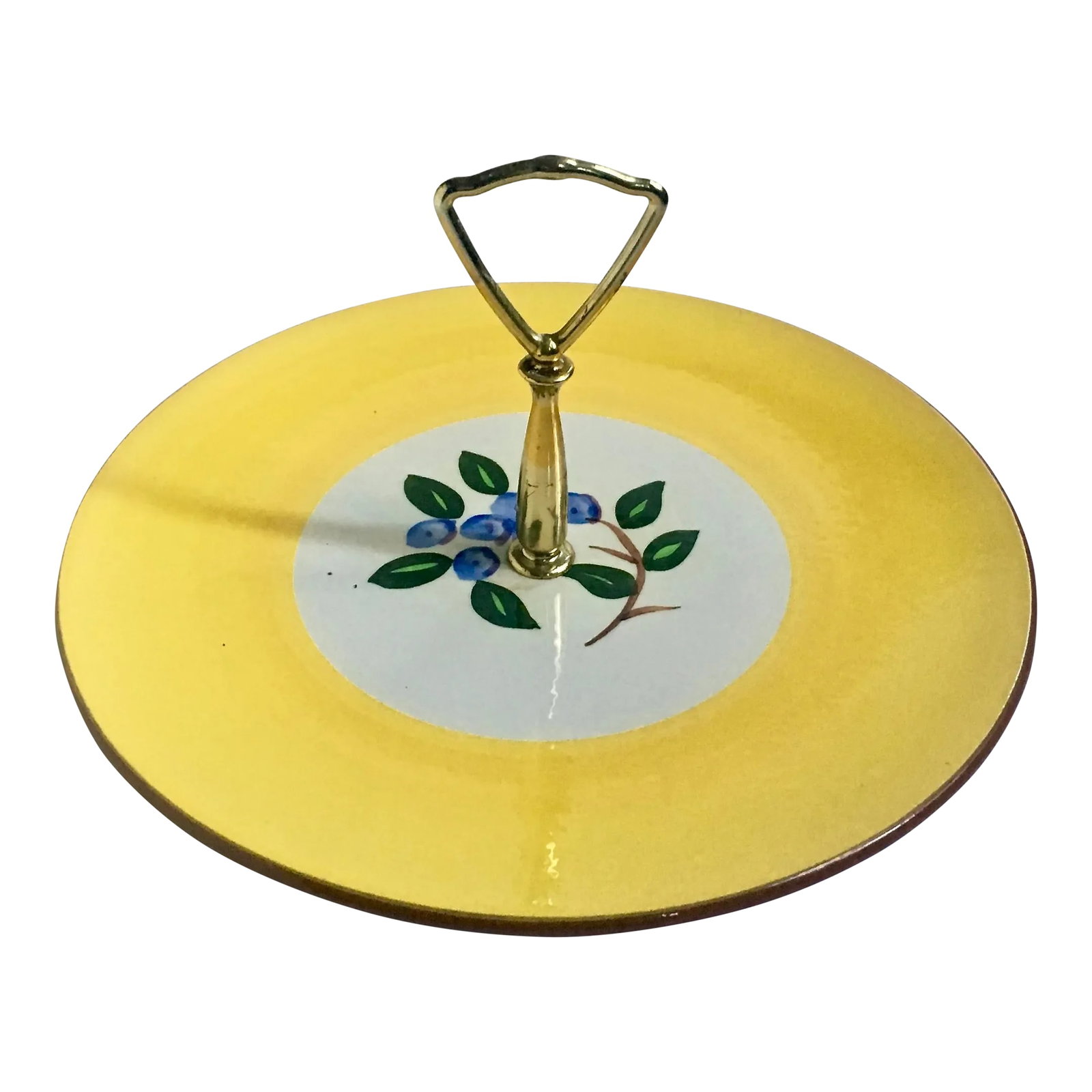 1950s Stangl Pottery "Blueberry" Handled Plate (1 of 12)