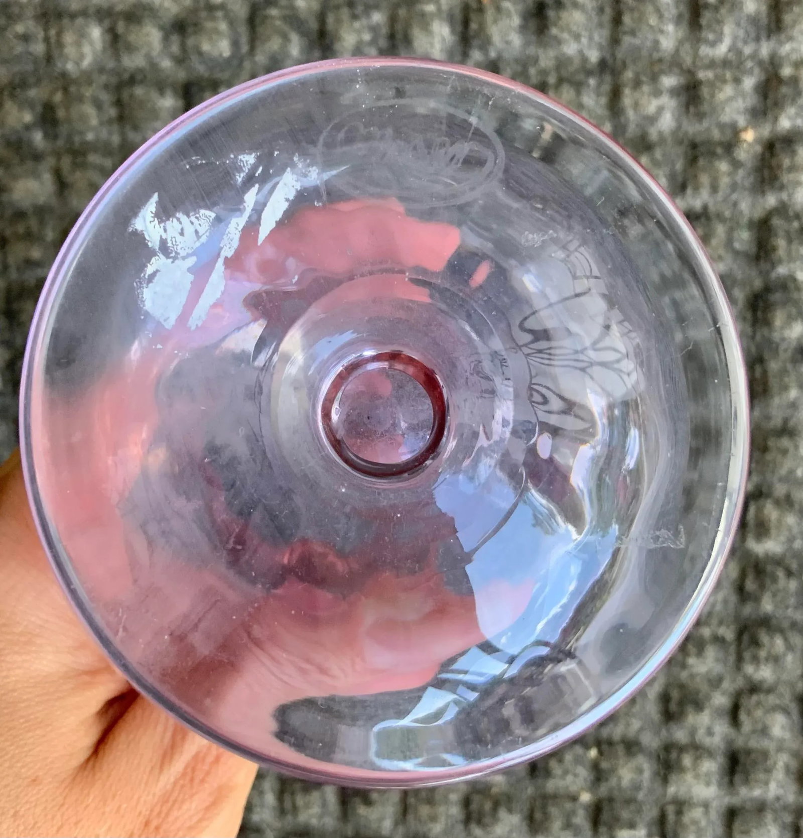 Vintage Moser Alexandrite Art Glass Vase - 4