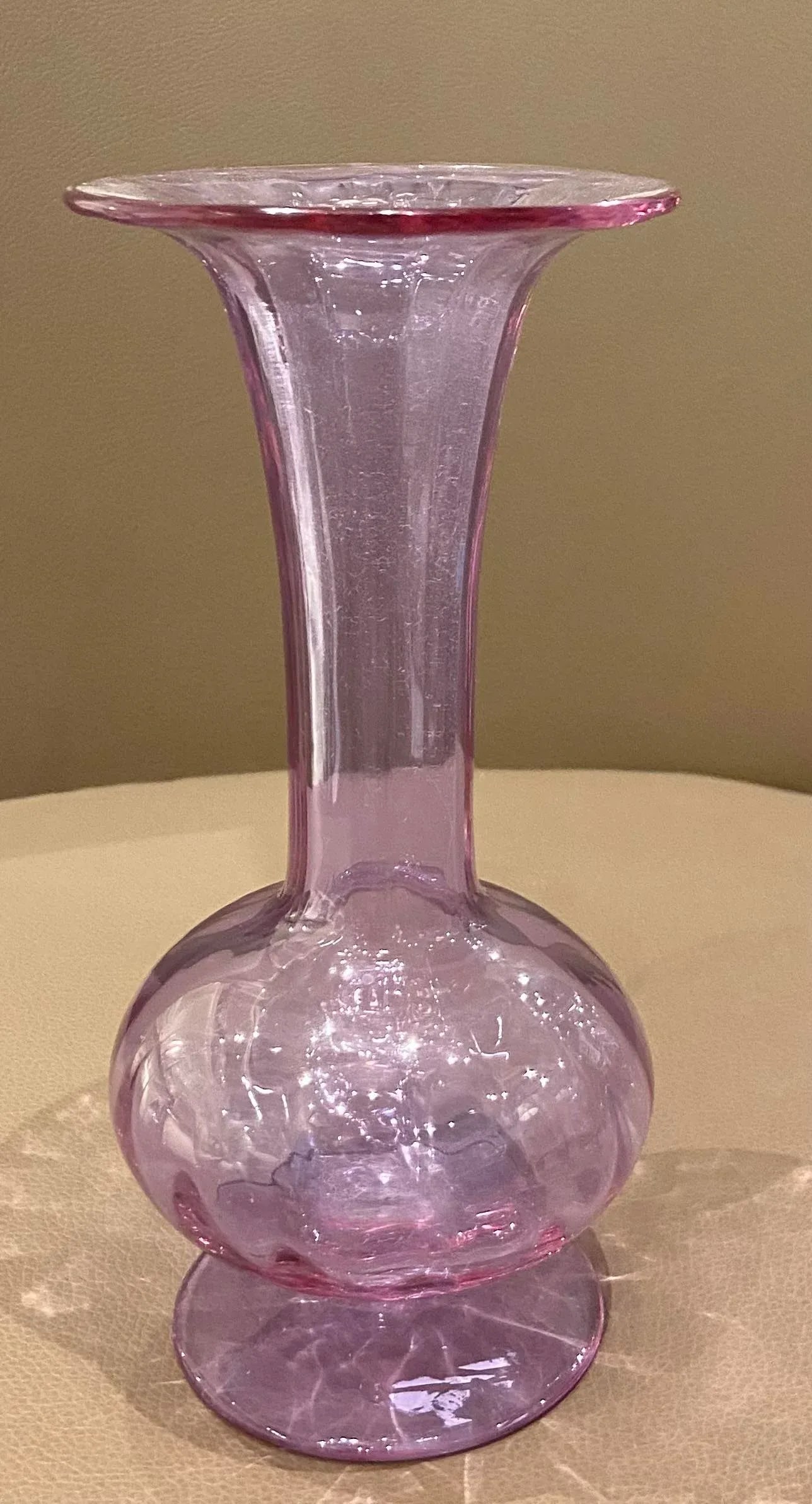 Vintage Moser Alexandrite Art Glass Vase - 6