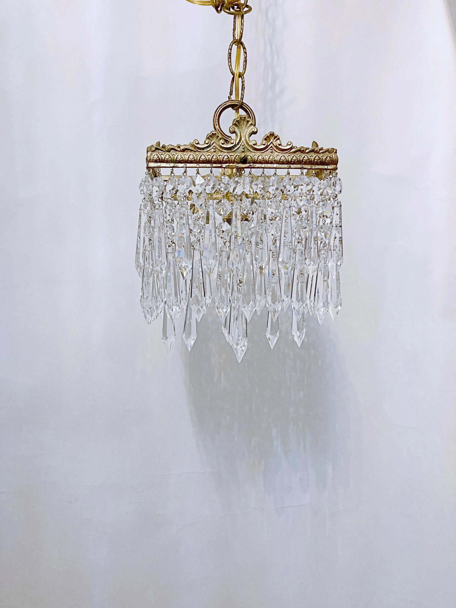 1920's Italian Brass Rim Chandelier - 11