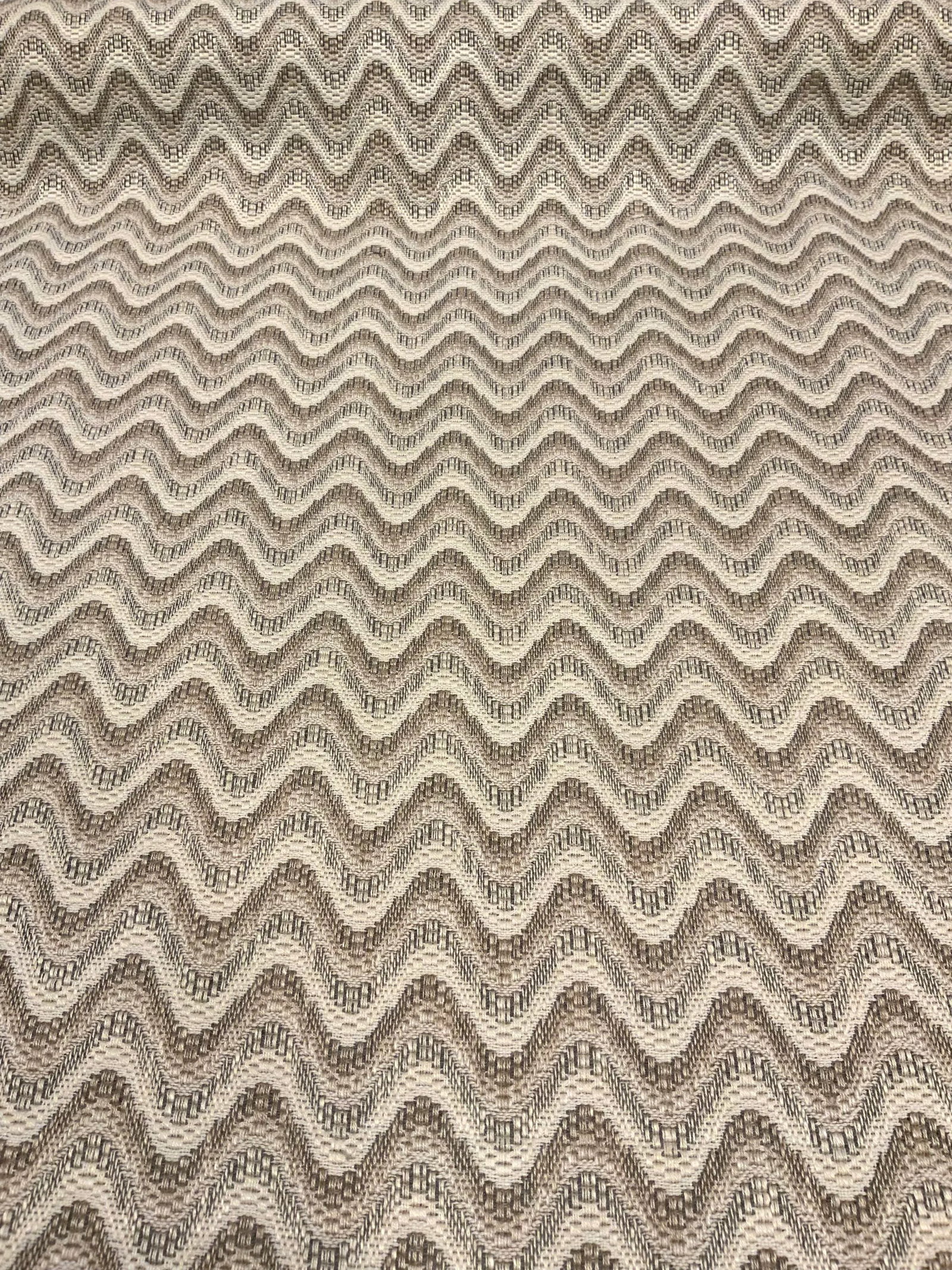 Schumacher Modern Greige Bargello Wave - Natural Designer Fabric - 3.5 Yards - 4