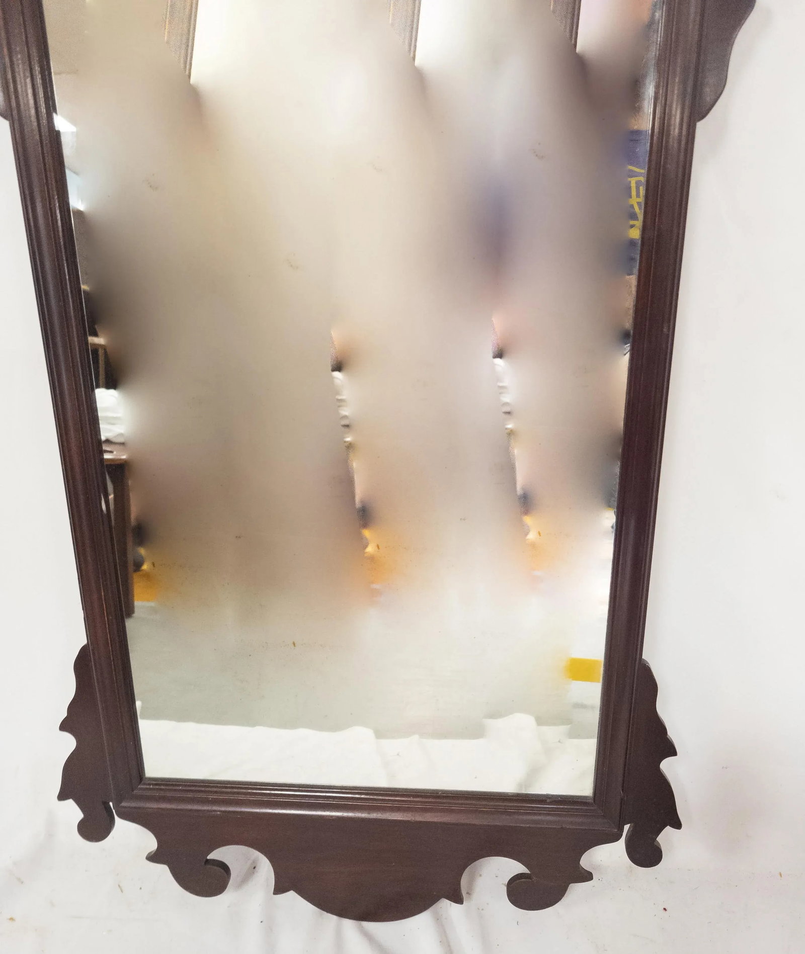 Vintage Mid 20th Century Mahogany Chippendale Style Mirror by Kaplan - 4