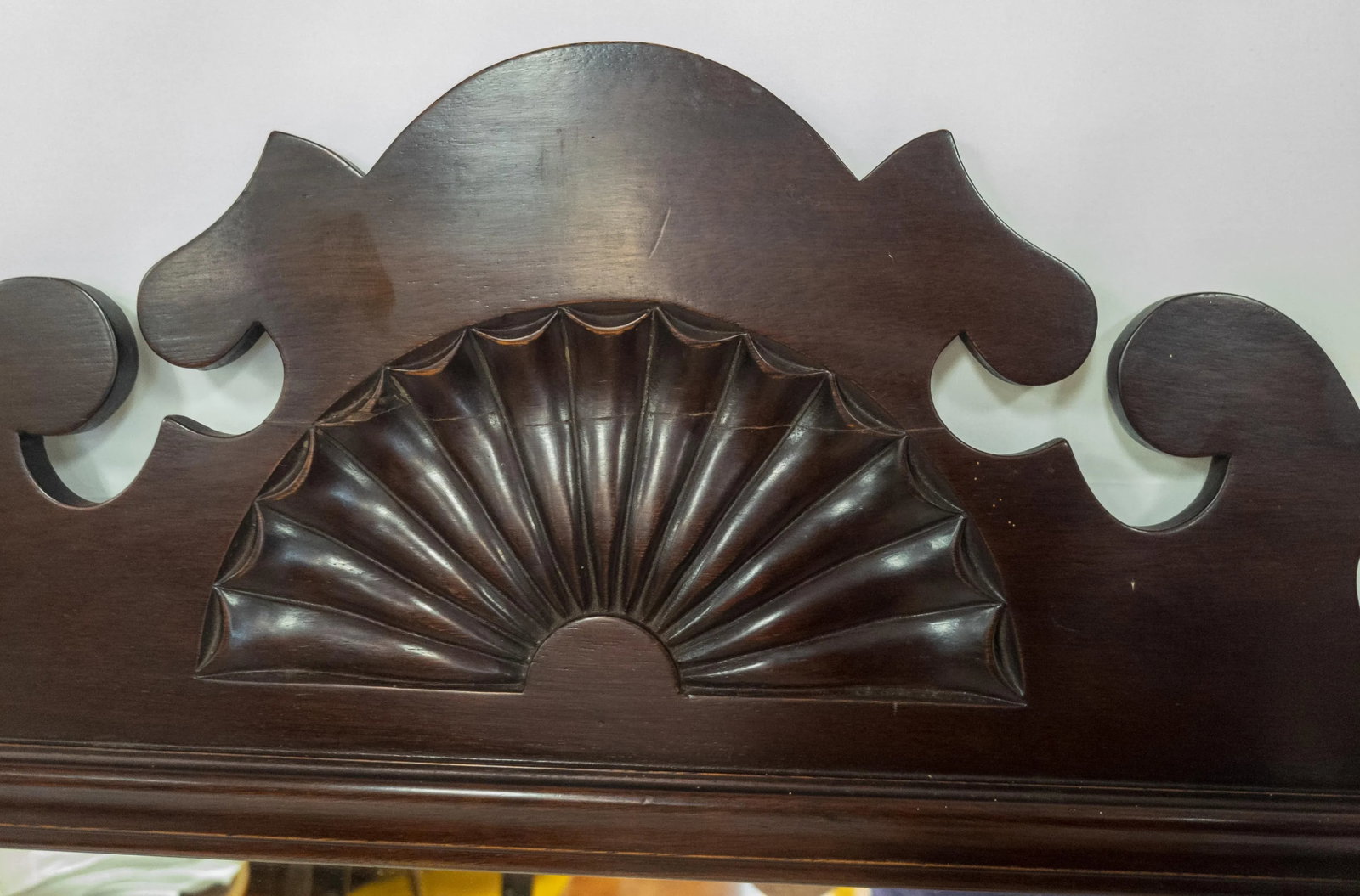 Vintage Mid 20th Century Mahogany Chippendale Style Mirror by Kaplan - 5