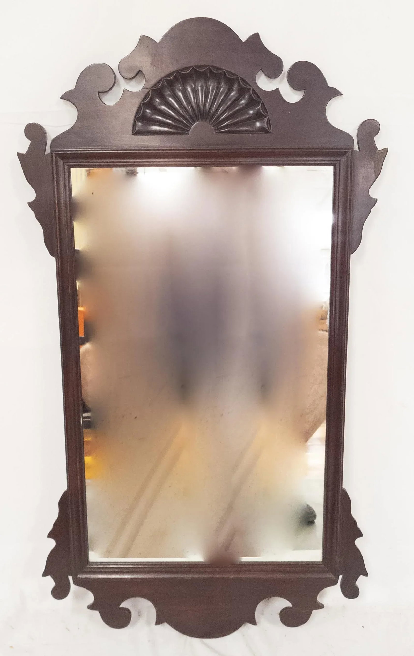 Vintage Mid 20th Century Mahogany Chippendale Style Mirror by Kaplan - 8