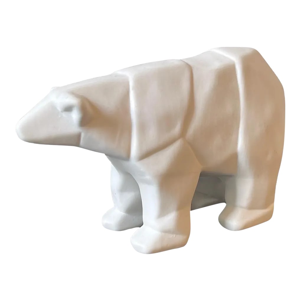 Mid 20th Century Cubist Ceramic Polar Bear Sculpture: Cubist Ceramic Polar Bear Sculpture Excelent design Condition: Alterations: Original Condition Unaltered Imperfections: Some Imperfections Condition Notes: excelent condition Materials &