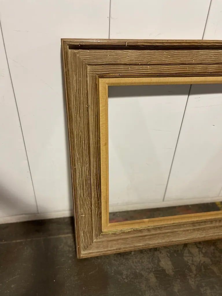 Vintage Wood Frame With Gold Leaf Edge Detail - 2