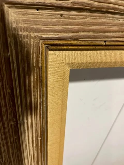Vintage Wood Frame With Gold Leaf Edge Detail - 5