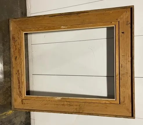 Vintage Wood Frame With Gold Leaf Edge Detail - 6