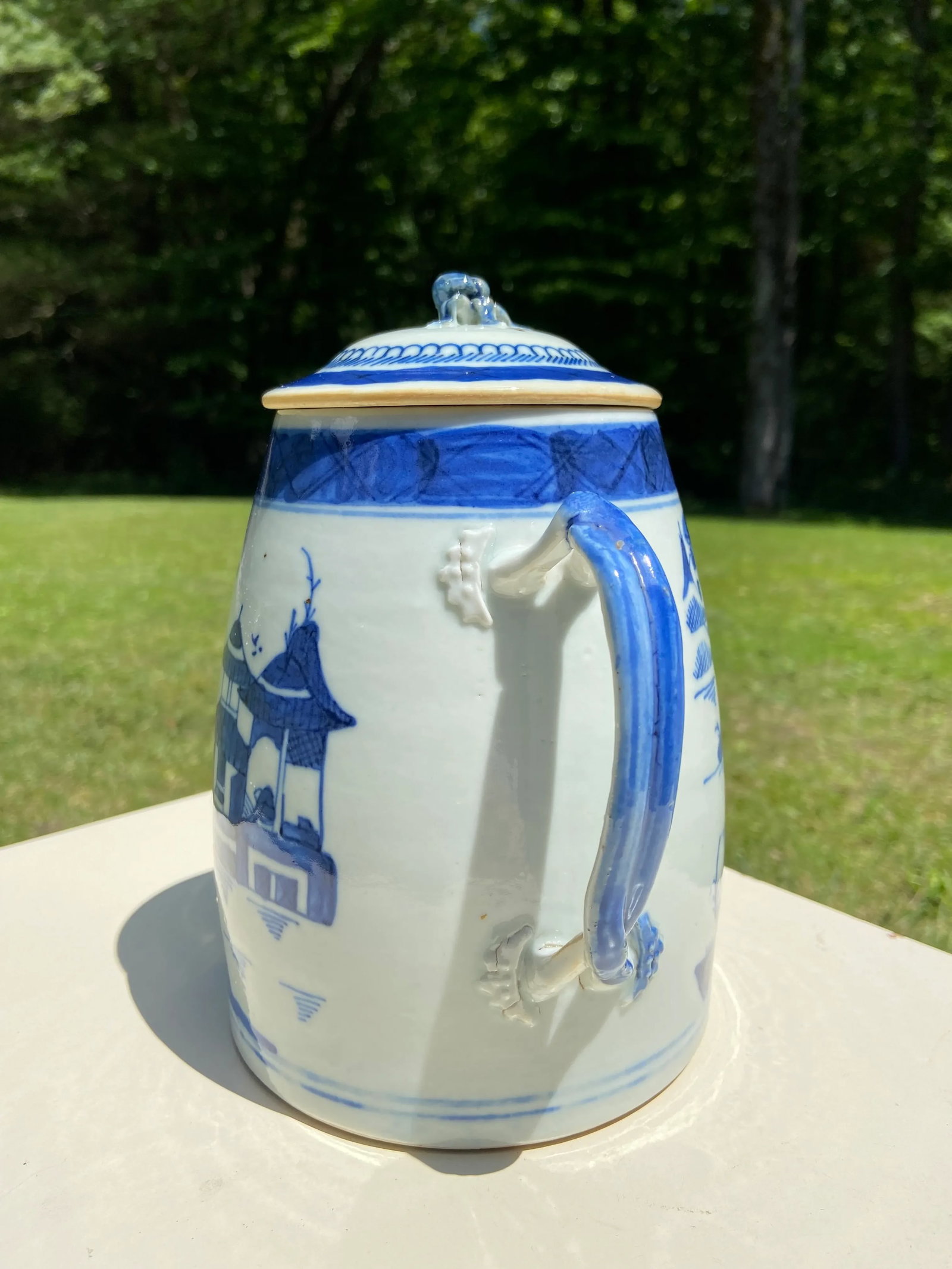 Late 19th Century Chinese Canton Tea Pot With Lid - 2
