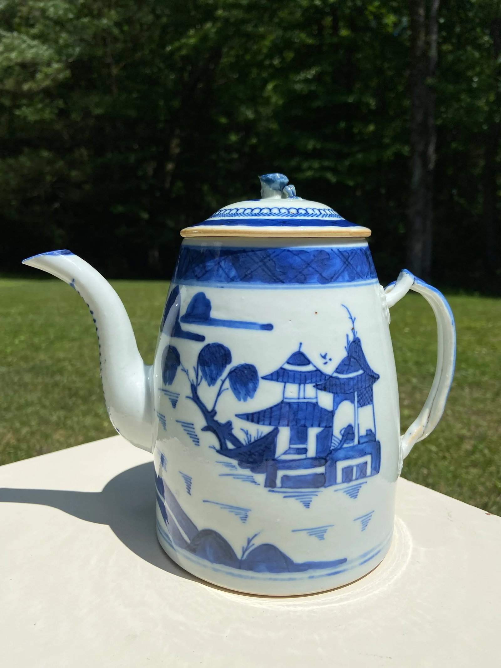 Late 19th Century Chinese Canton Tea Pot With Lid - 8
