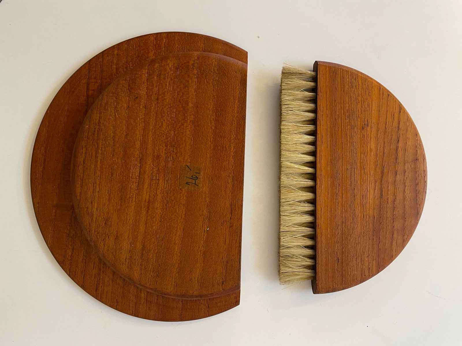 1950s Kay Bojesen Teak Crumb Tray & Brush Set- 2 Pieces - 4