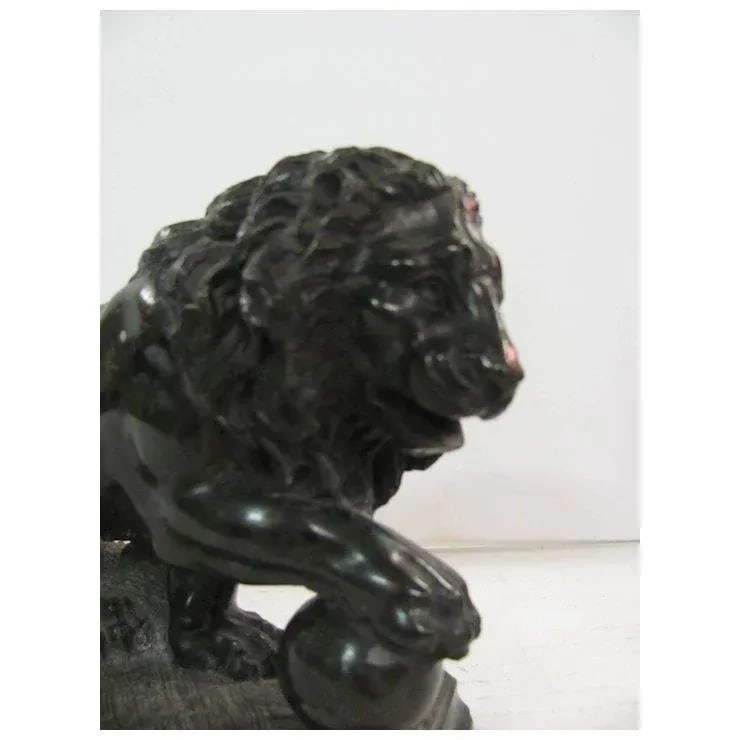 Mid 19th Century Hand Carved Marble Lion - 3