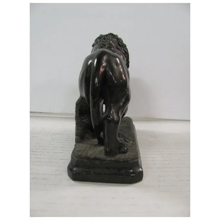 Mid 19th Century Hand Carved Marble Lion - 6
