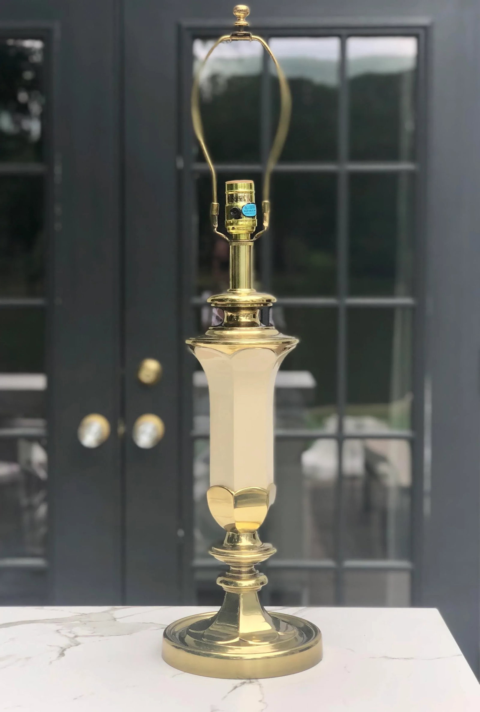 Stiffel Mid-Century Brass Tulip Lamp - 2