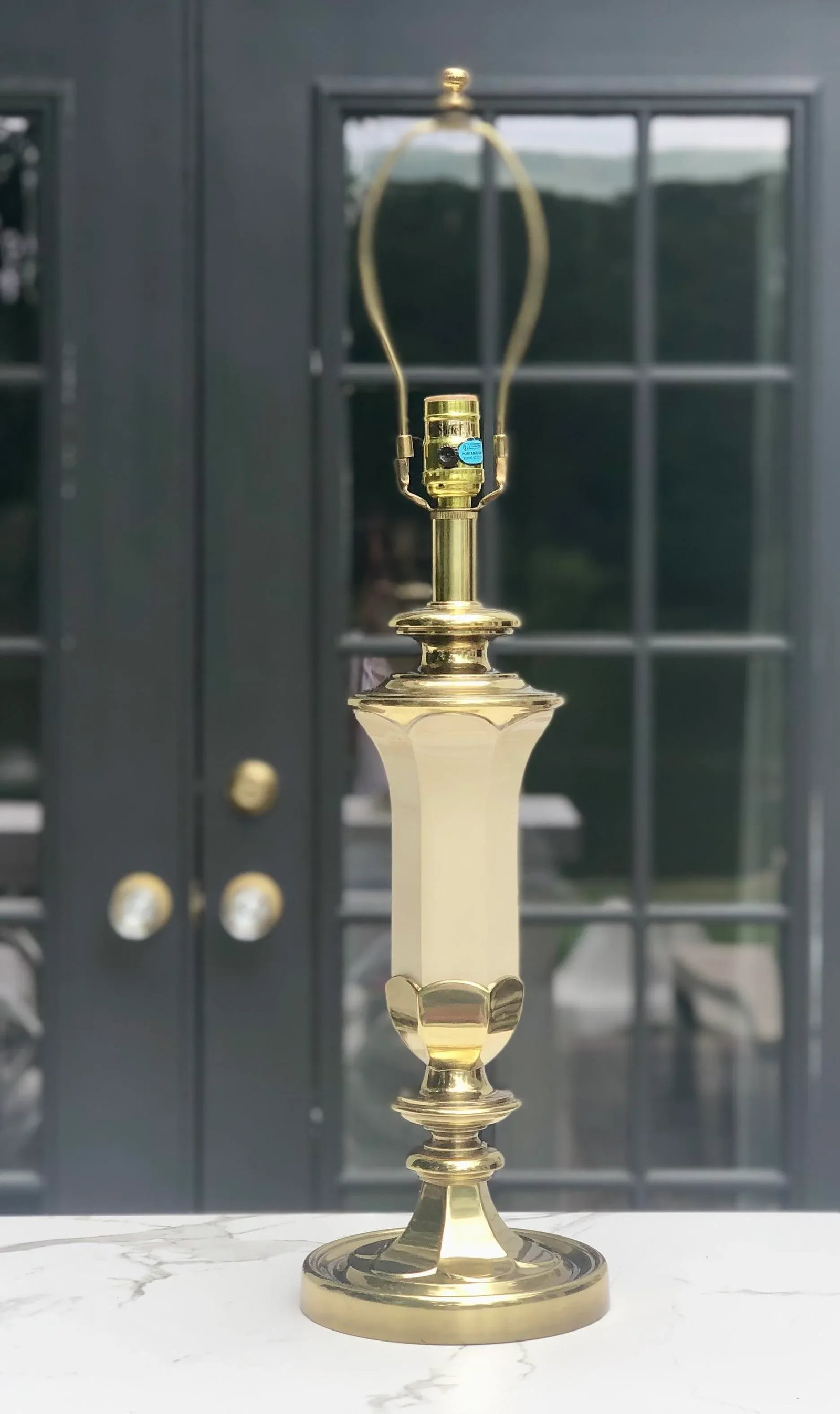 Stiffel Mid-Century Brass Tulip Lamp - 6